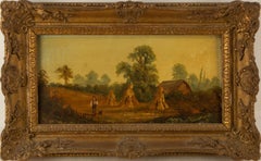 Worthington Whittredge ( Amerikaner, 1820 - 1910 ) Landschaft Öl auf Leinwand