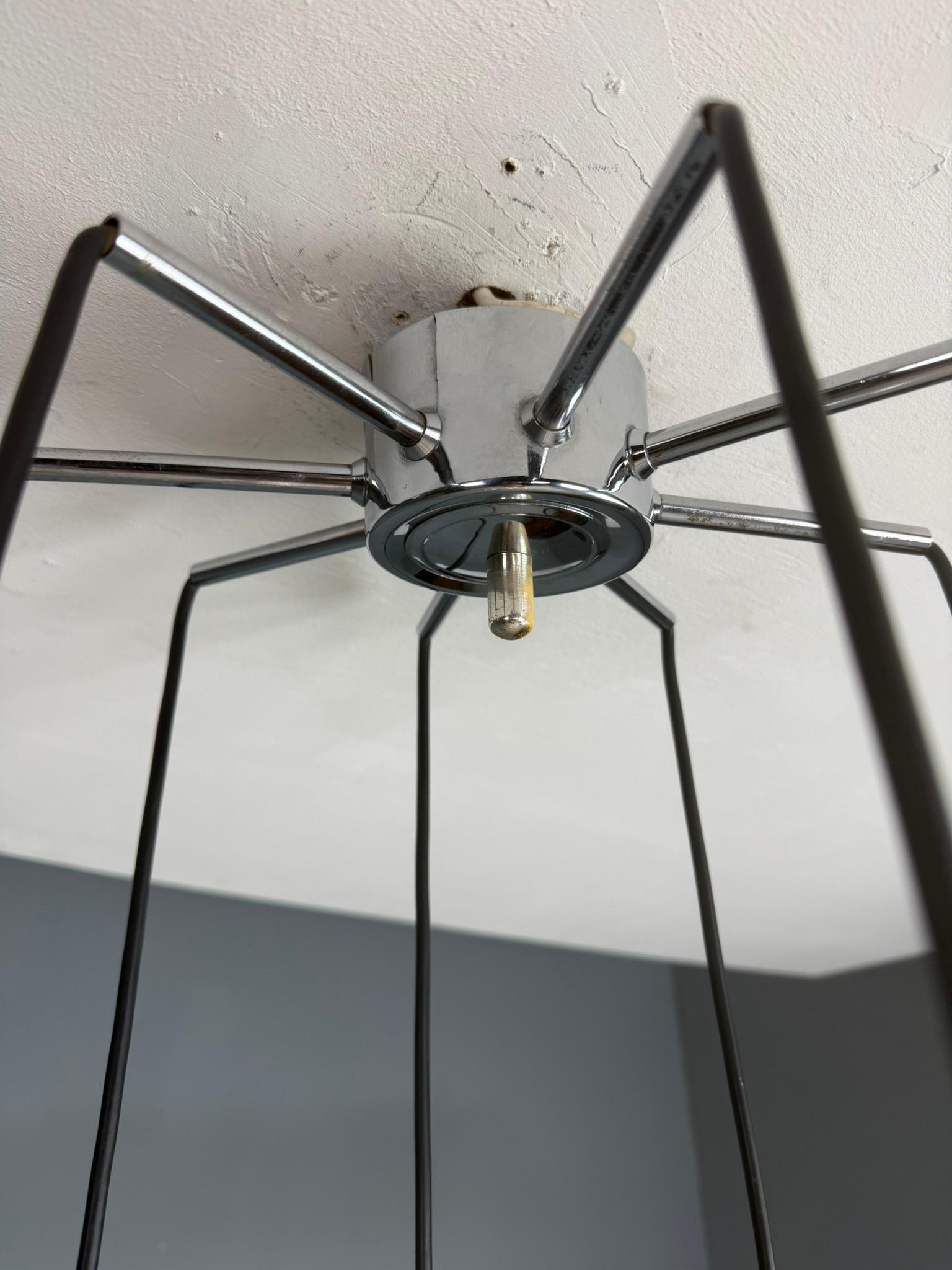 Wortmann & Filz cascade chandelier chroom, space age 1970s For Sale 4