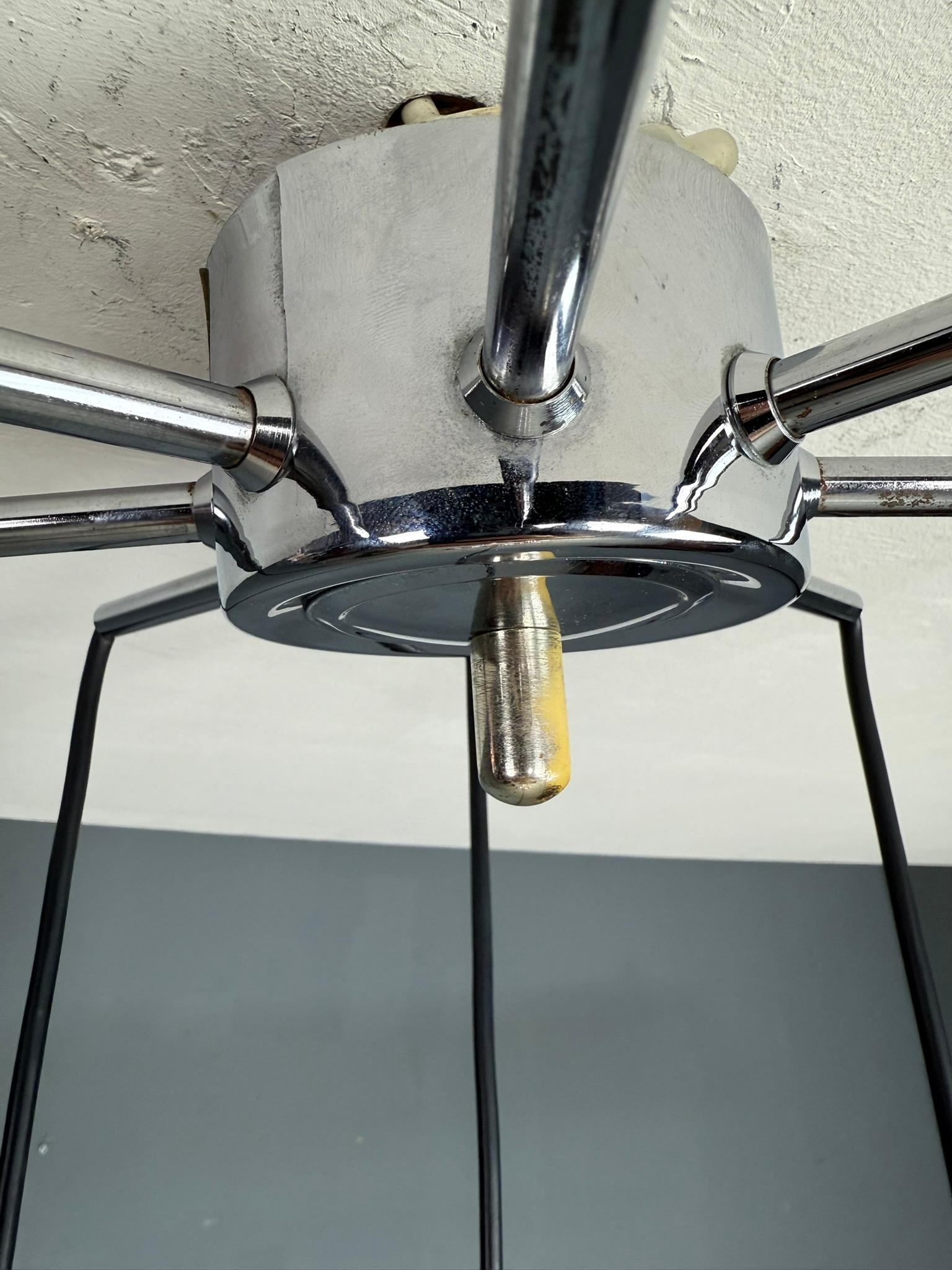 Wortmann & Filz cascade chandelier chroom, space age 1970s For Sale 5