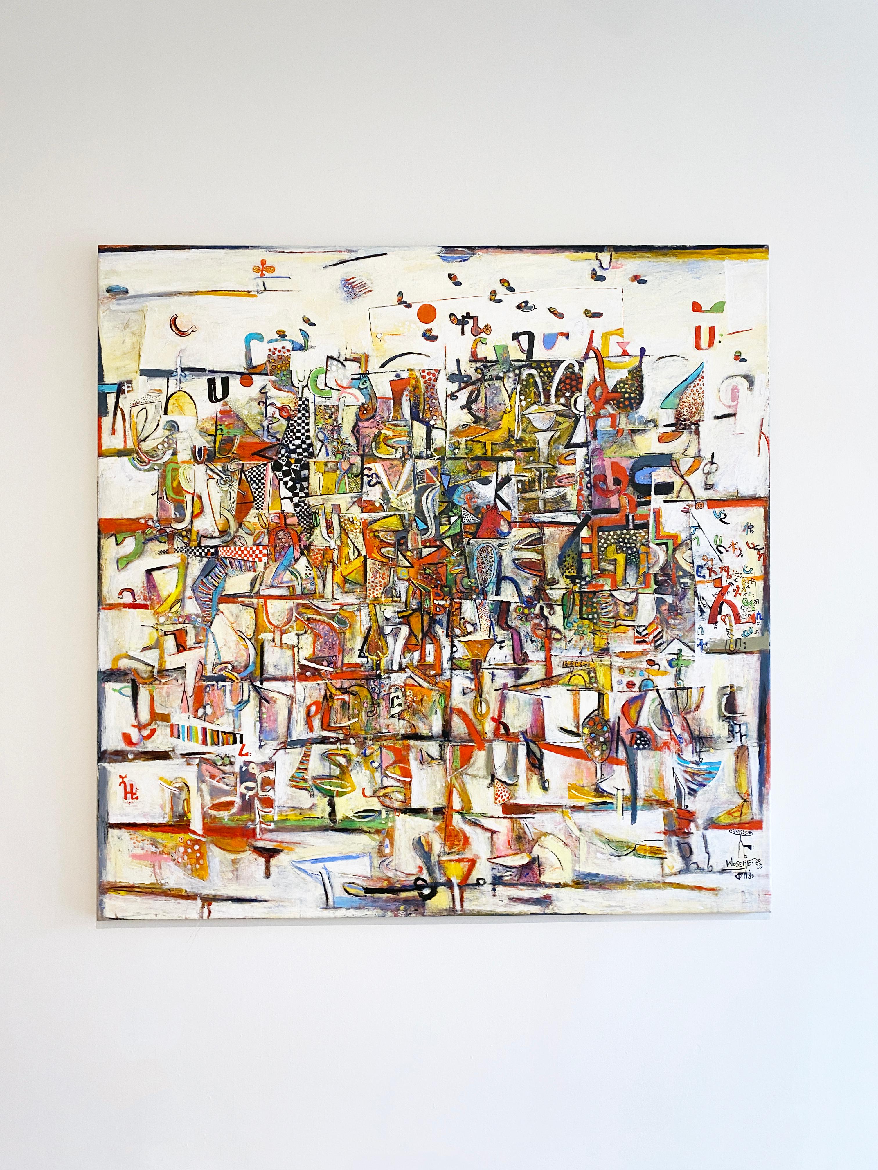 Pittura acrilica astratta contemporanea 