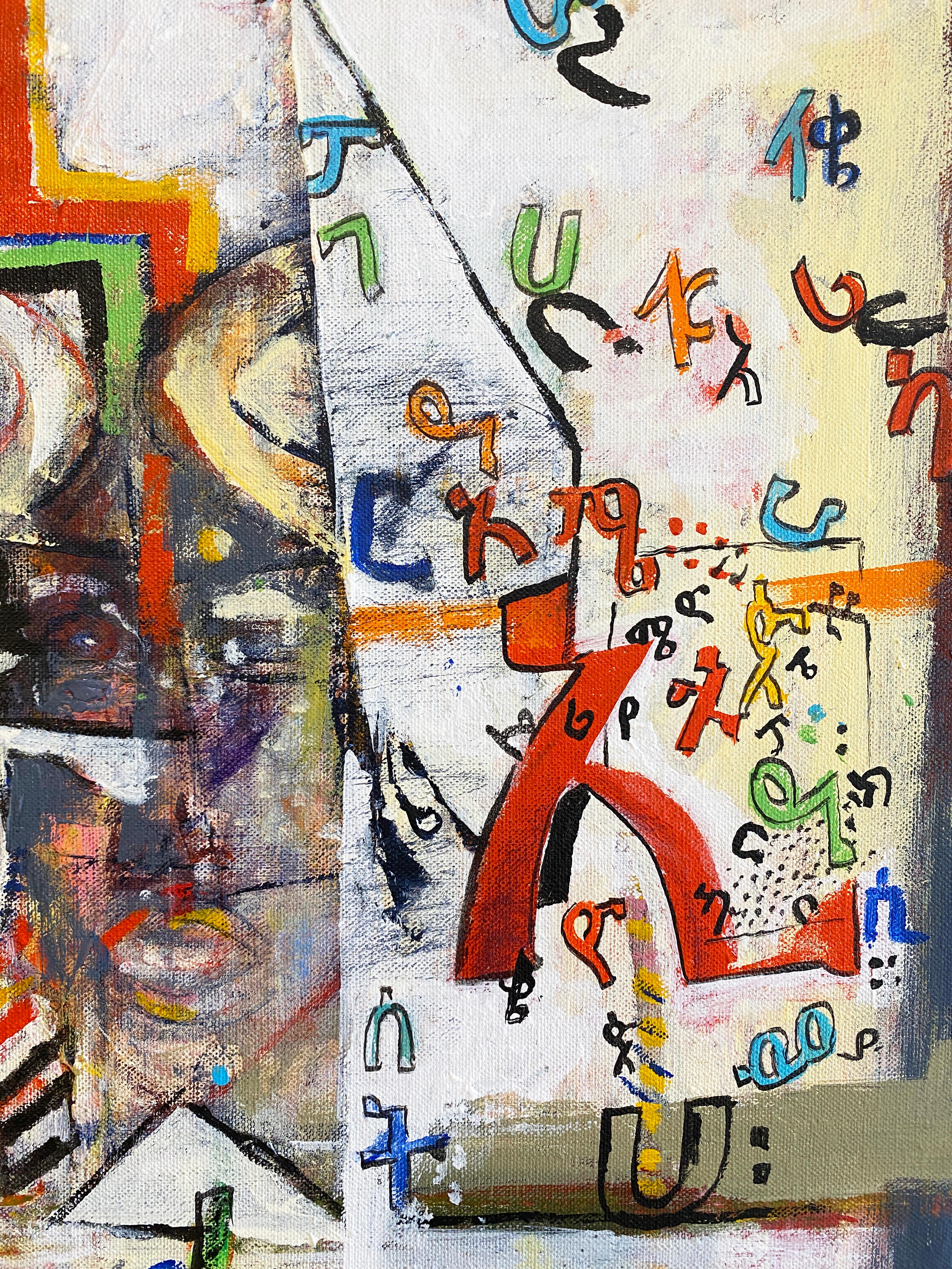 Pittura acrilica astratta contemporanea 