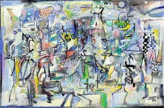 Abstract, Vibrant, Colorful 'Santorini'