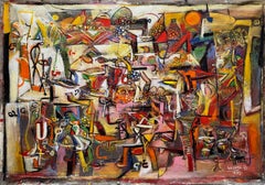 Abstract Vibrant Painting 'Ark of Words'