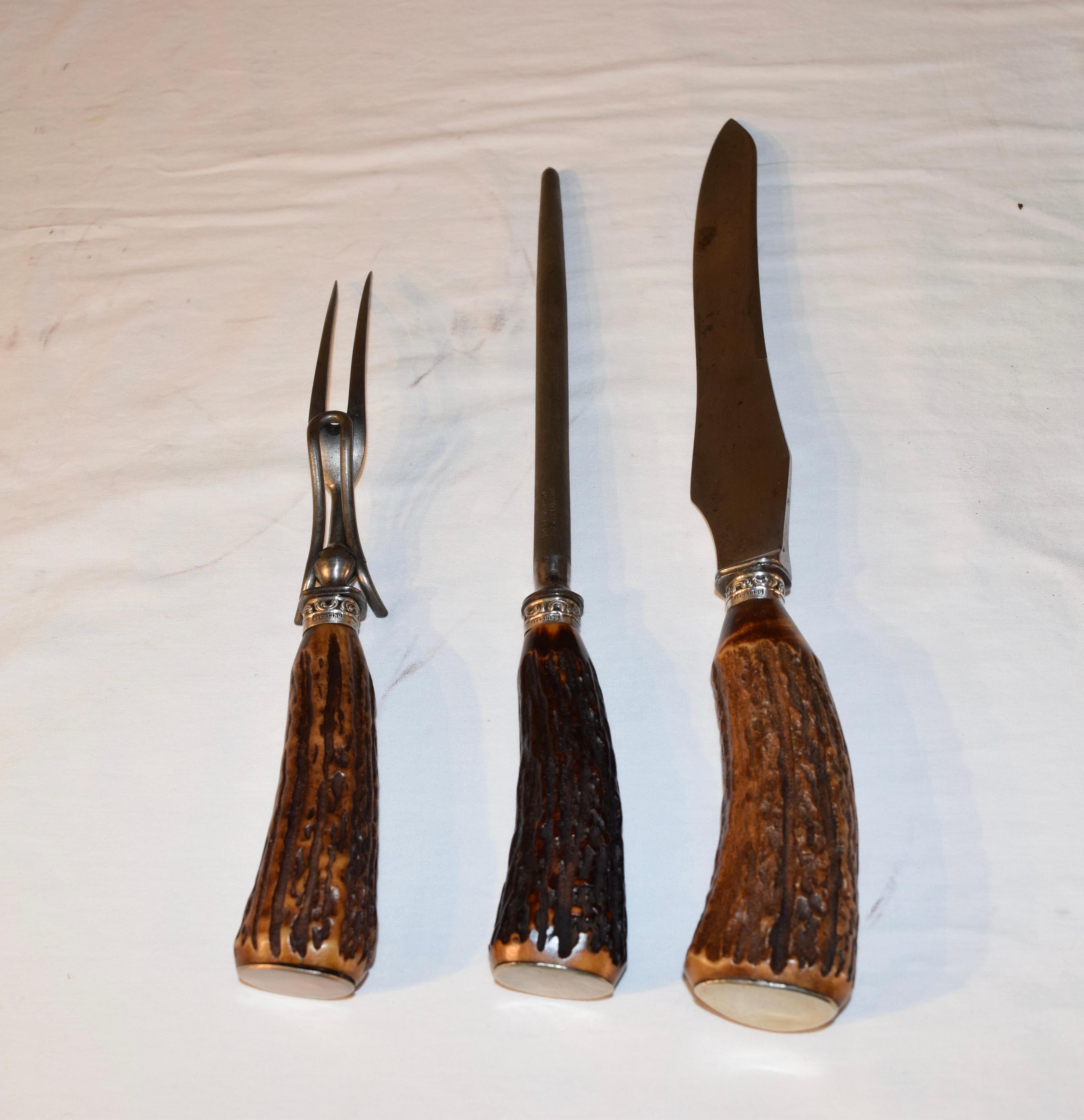 Sterling Silver Wostenholm Carving Set in Box