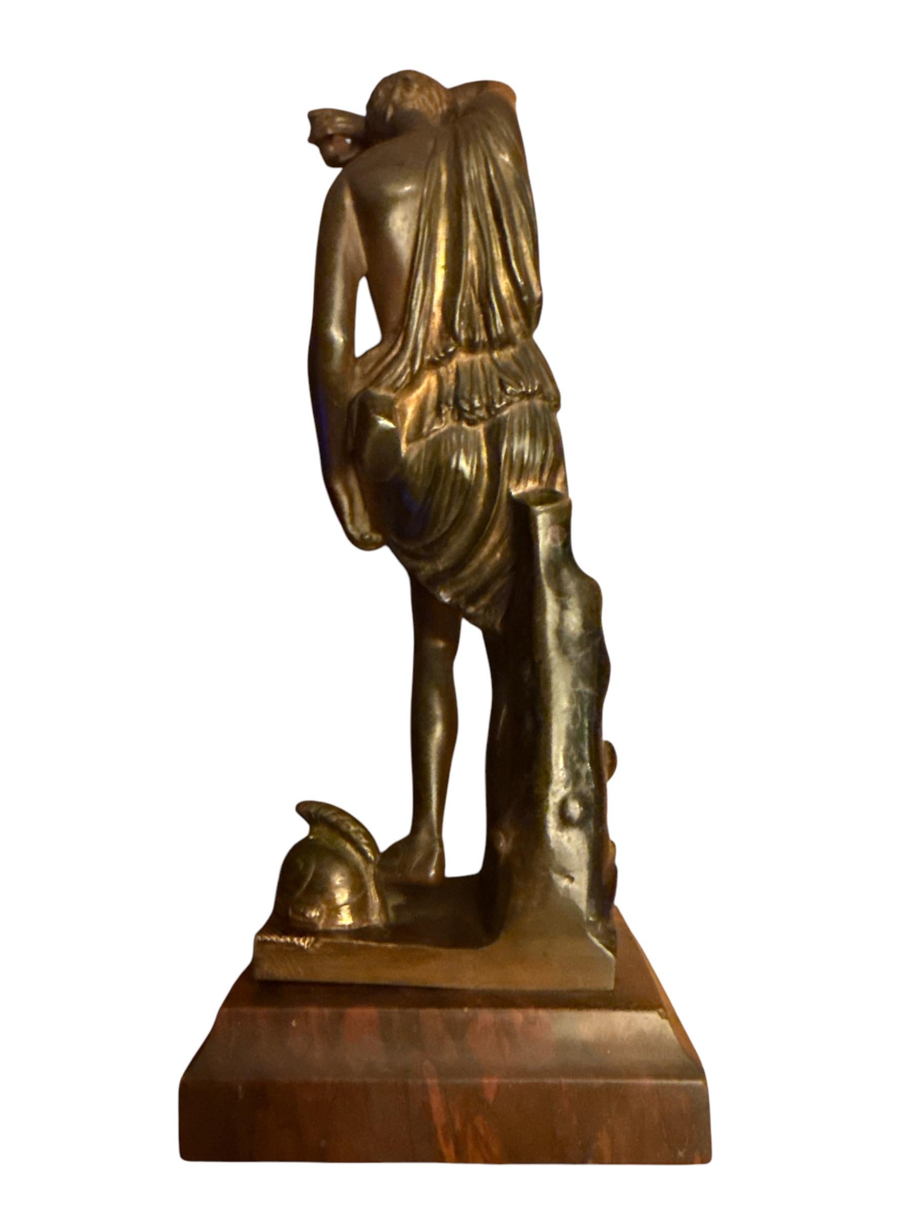 Francese Amazzone ferita in bronzo, Grand Tour in vendita