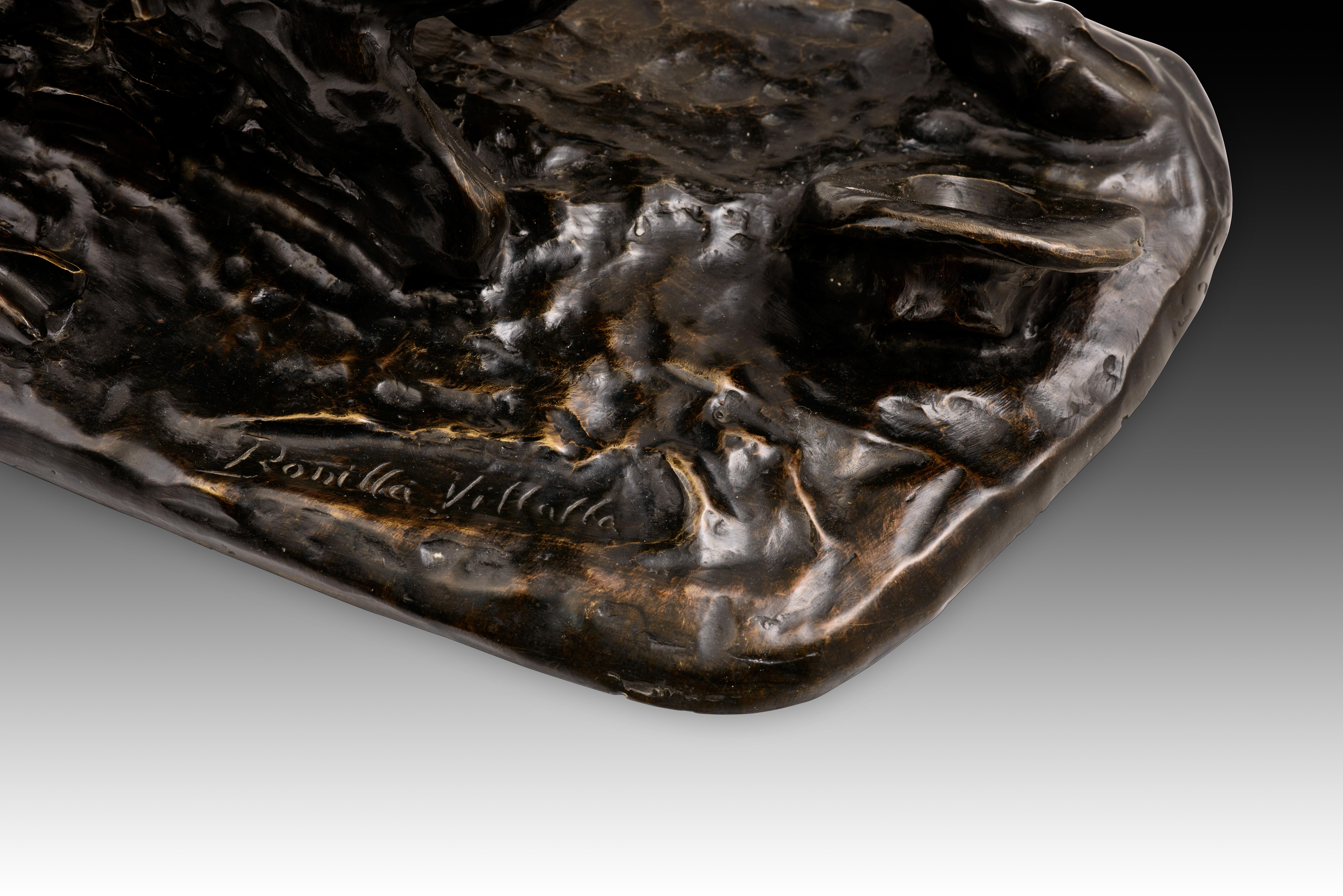 Verwundeter Stier. Bronze. BONILLA VILLALBA, Francisco (1920-1978). im Angebot 1