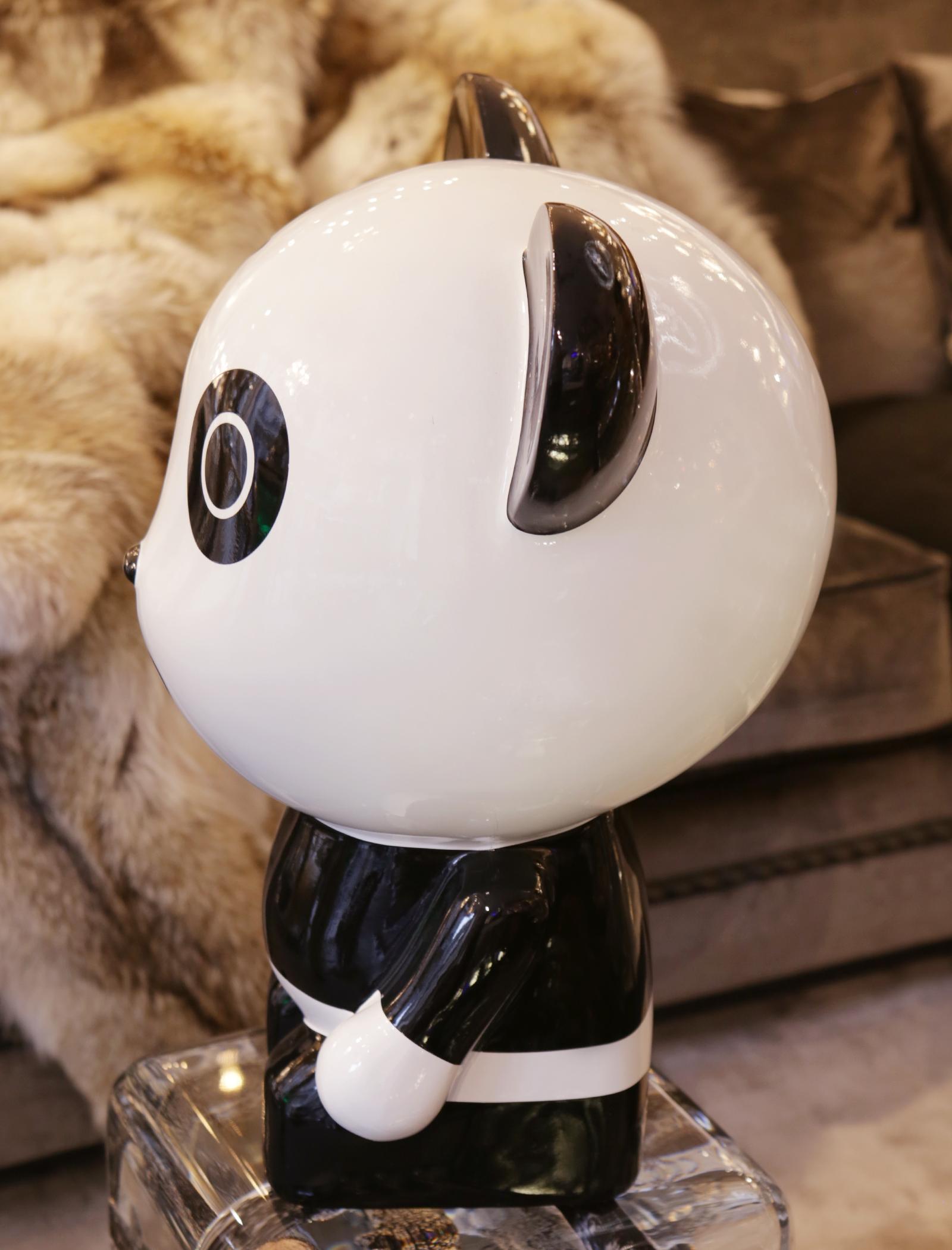 Contemporary Wounded Panda Sculpture by Jiji