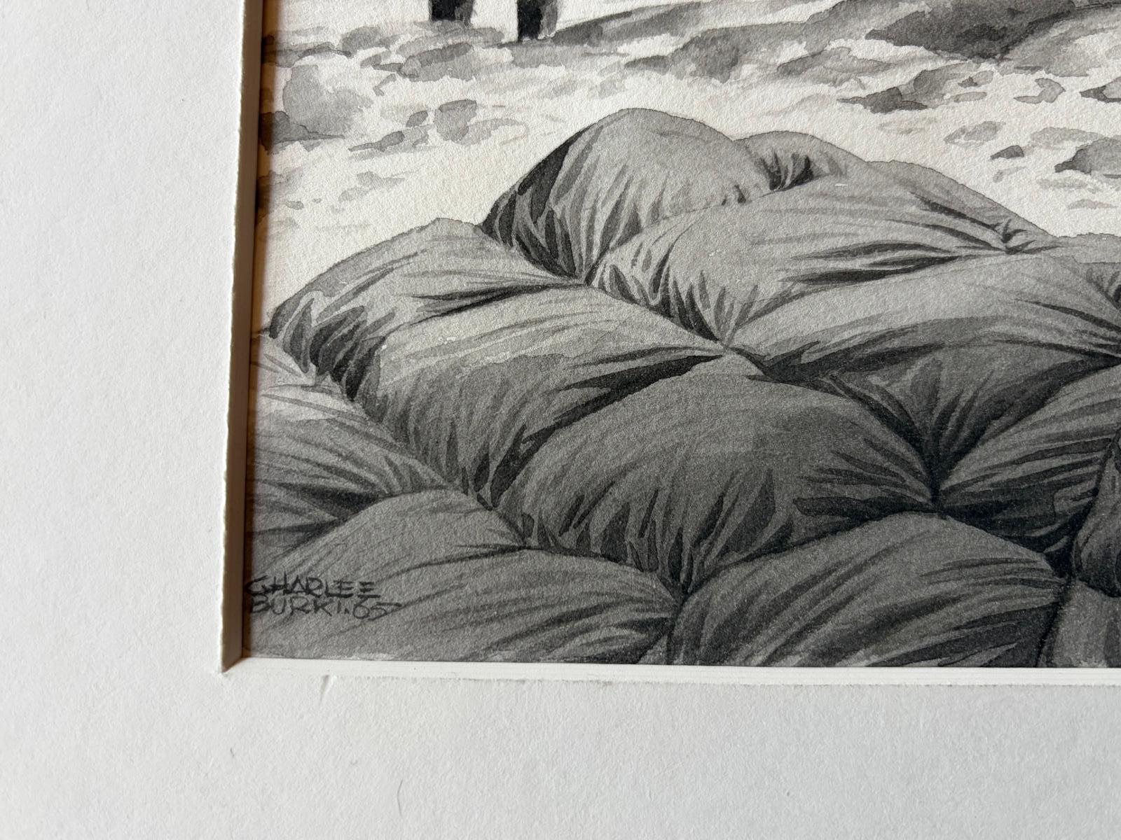 Néerlandais Soldat blessé et visiteur d'A Winter - Illustration originale de Charles Burki 1955 en vente