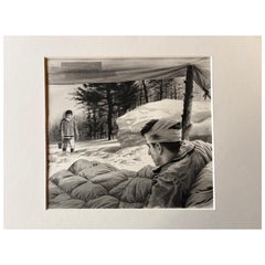 Wounded Soldier and Winter Visitor – Original Illustration by Charles Burki 1955