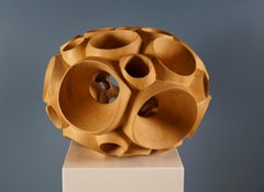 Biosphere II by Wouter van der Vlugt - Wood sculpture, poplar, movement, shape