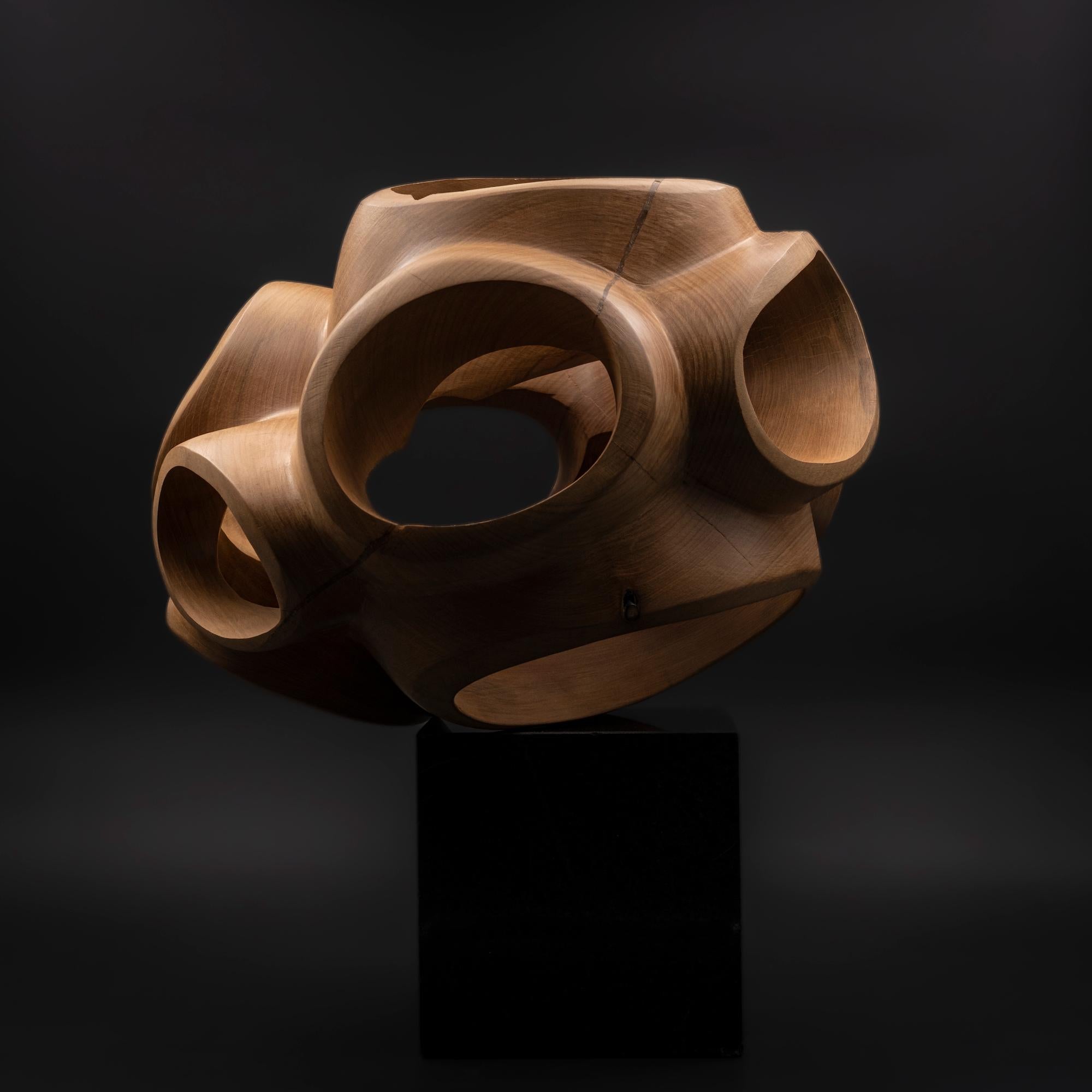 Blossom III by Wouter van der Vlugt - Wood sculpture, cherry, movement, shape For Sale 4