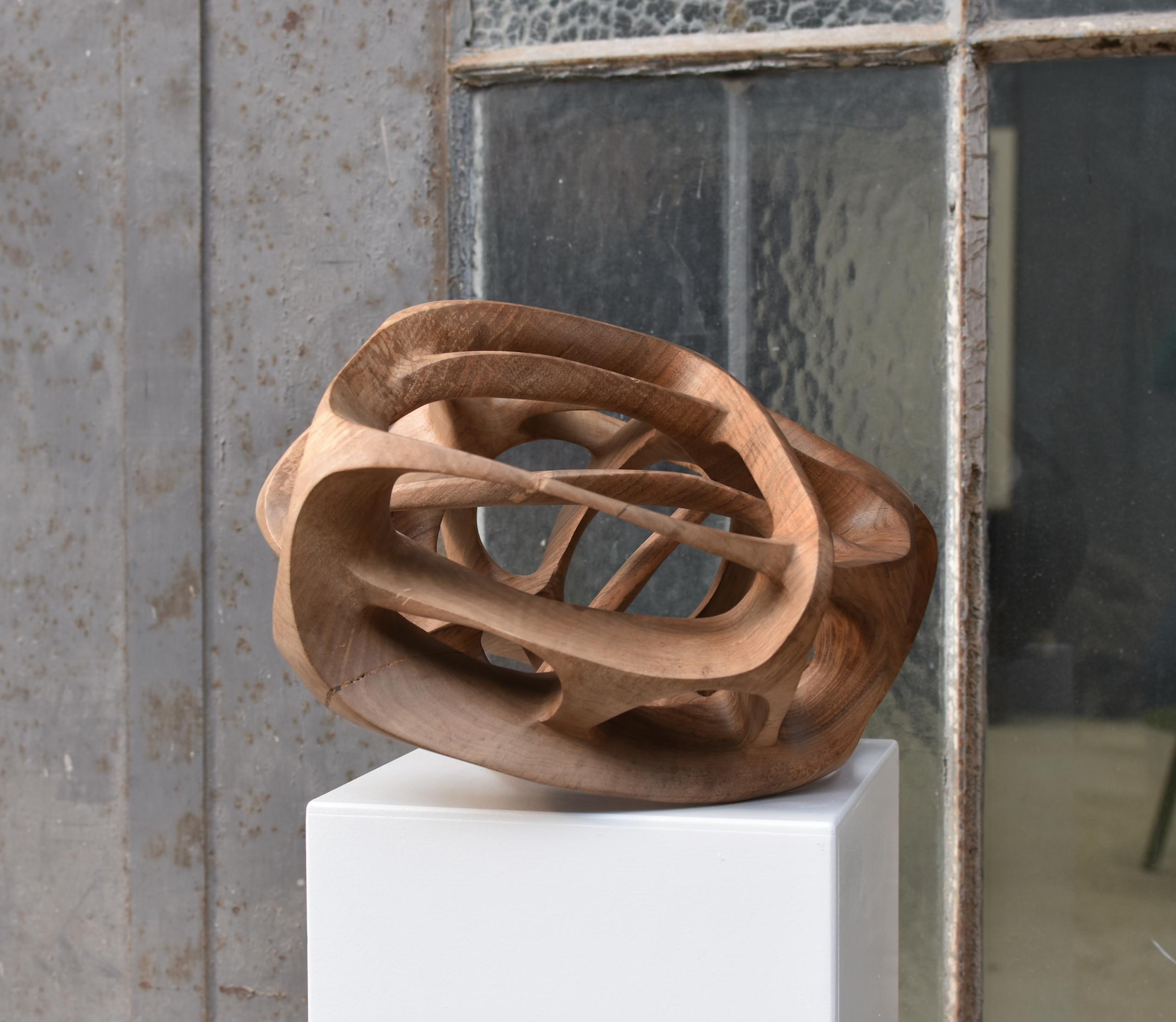 Chaotic Route III di Wouter van der Vlugt - Scultura in legno, noce, movimento in vendita 10