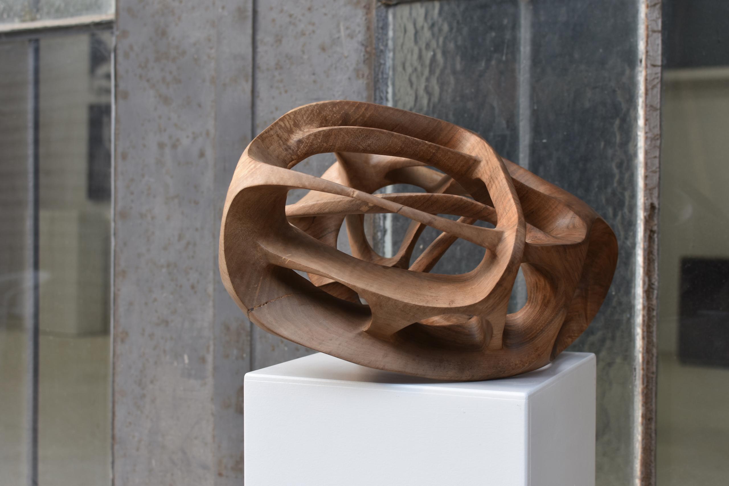Chaotic Route III di Wouter van der Vlugt - Scultura in legno, noce, movimento in vendita 12