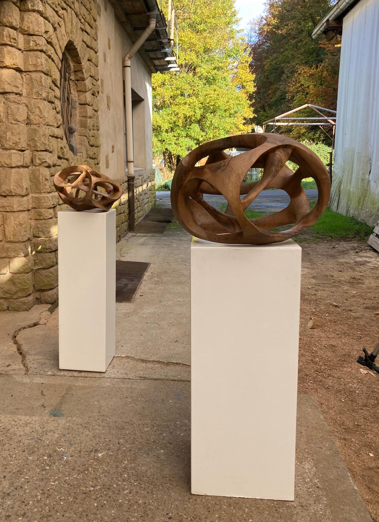 Chaotic Route III di Wouter van der Vlugt - Scultura in legno, noce, movimento in vendita 13