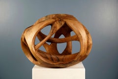 Singularité II de Wouter van der Vlugt - Sculpture en bois, noyer, mouvement, forme