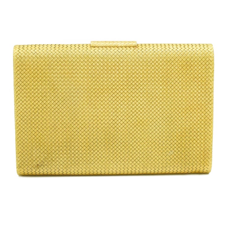 Woven 18 Karat Gold and Diamond Evening Clutch at 1stDibs