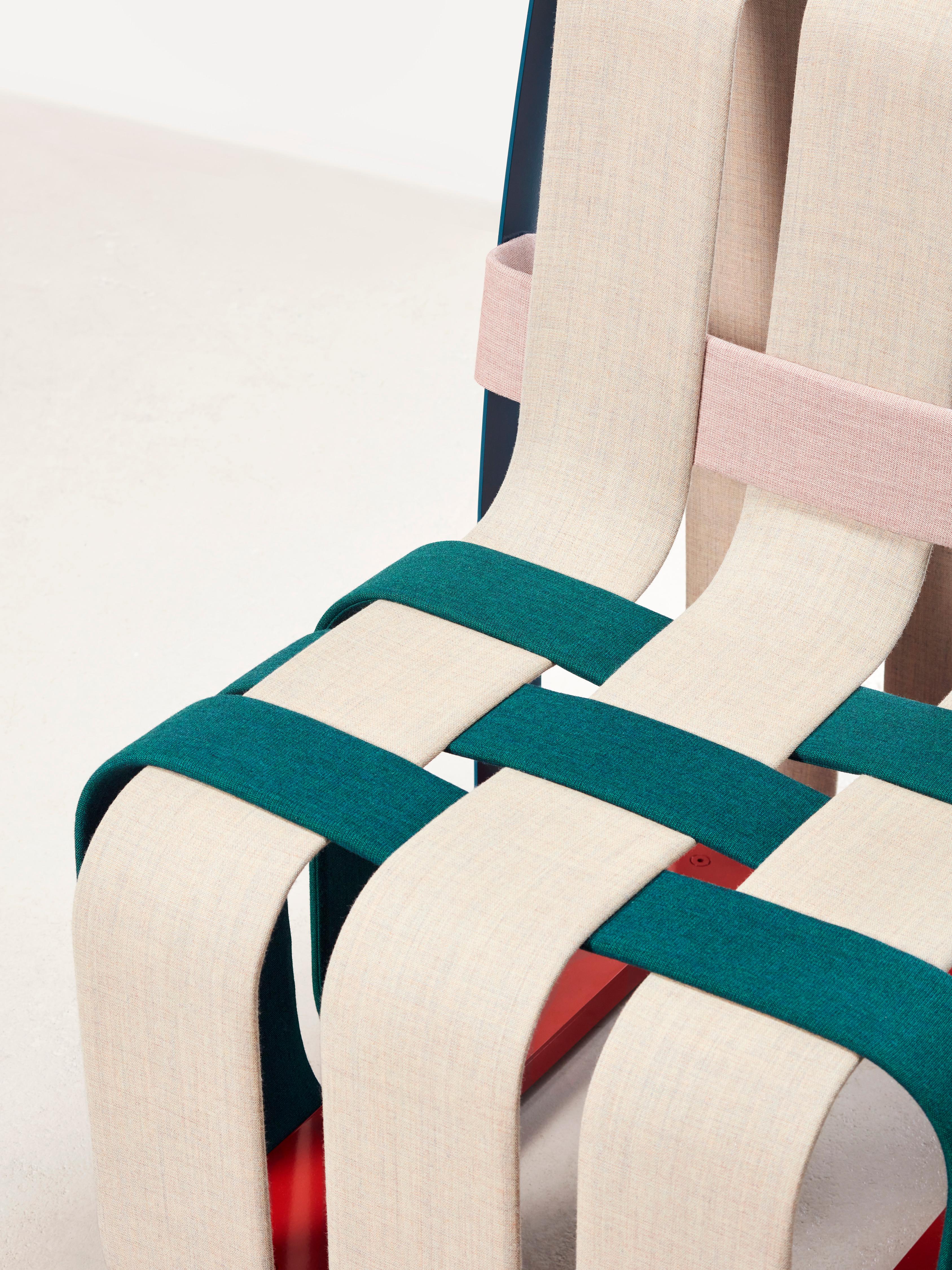 Post-Modern Woven Armchair by Max Lipsey For Sale
