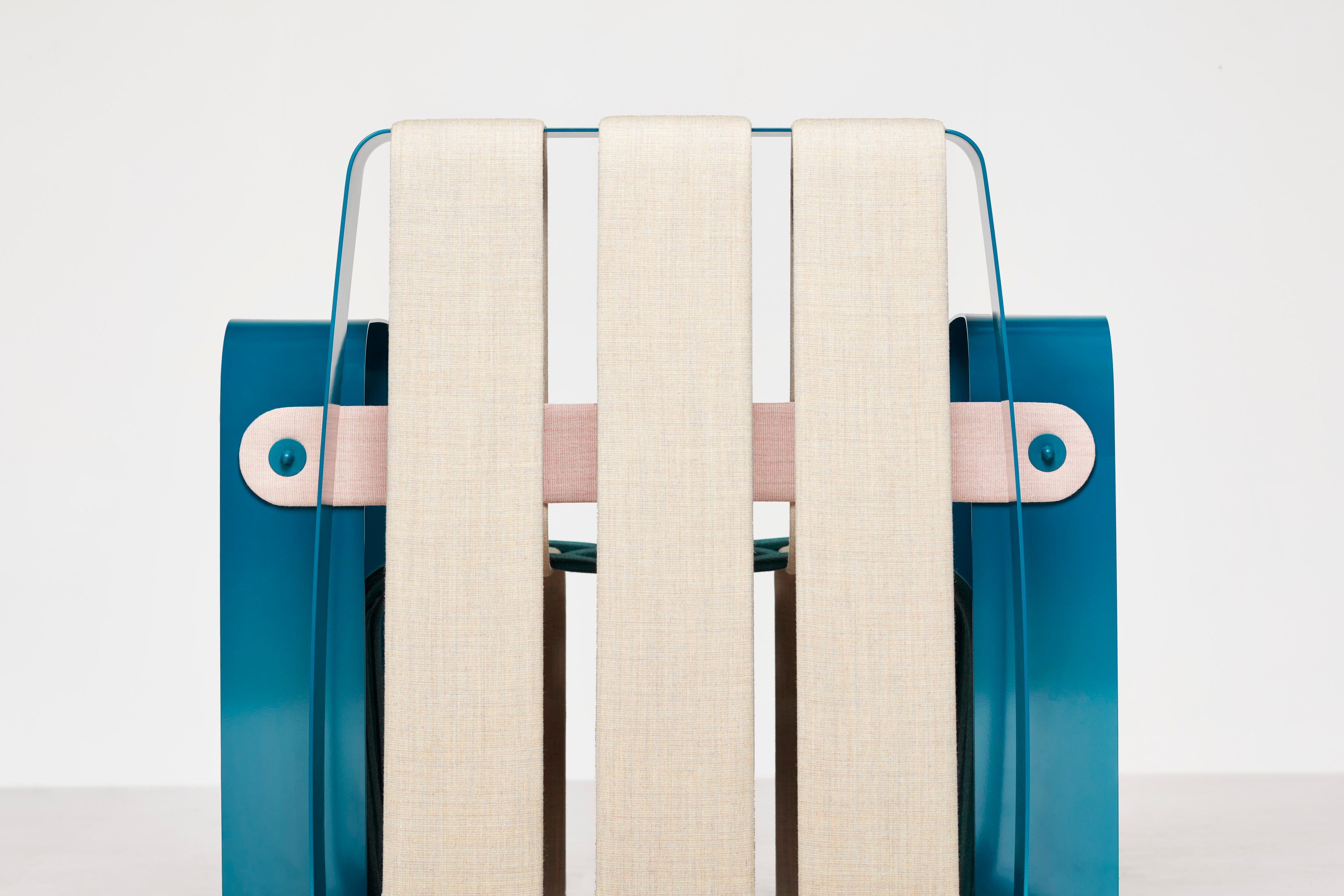 Dutch Woven Armchair With Armrests by Max Lipsey For Sale