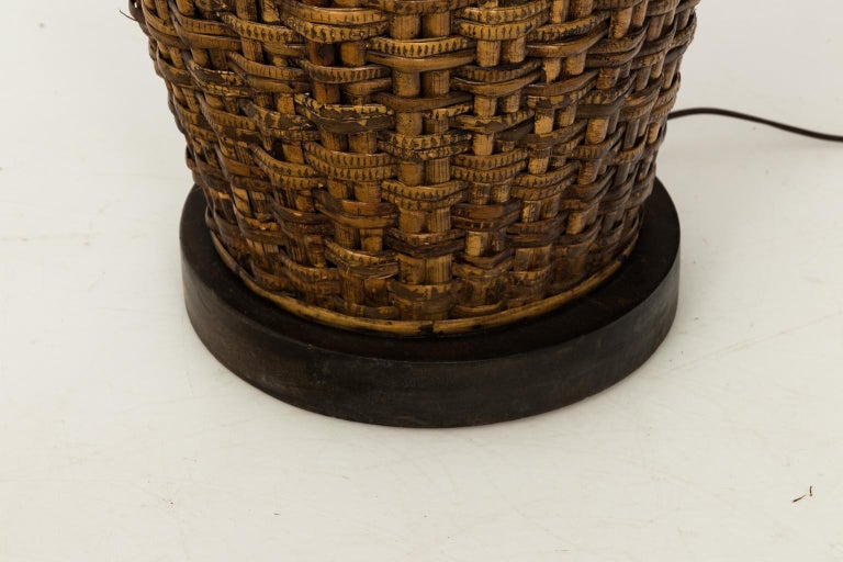 Woven Bamboo Lamp at 1stDibs