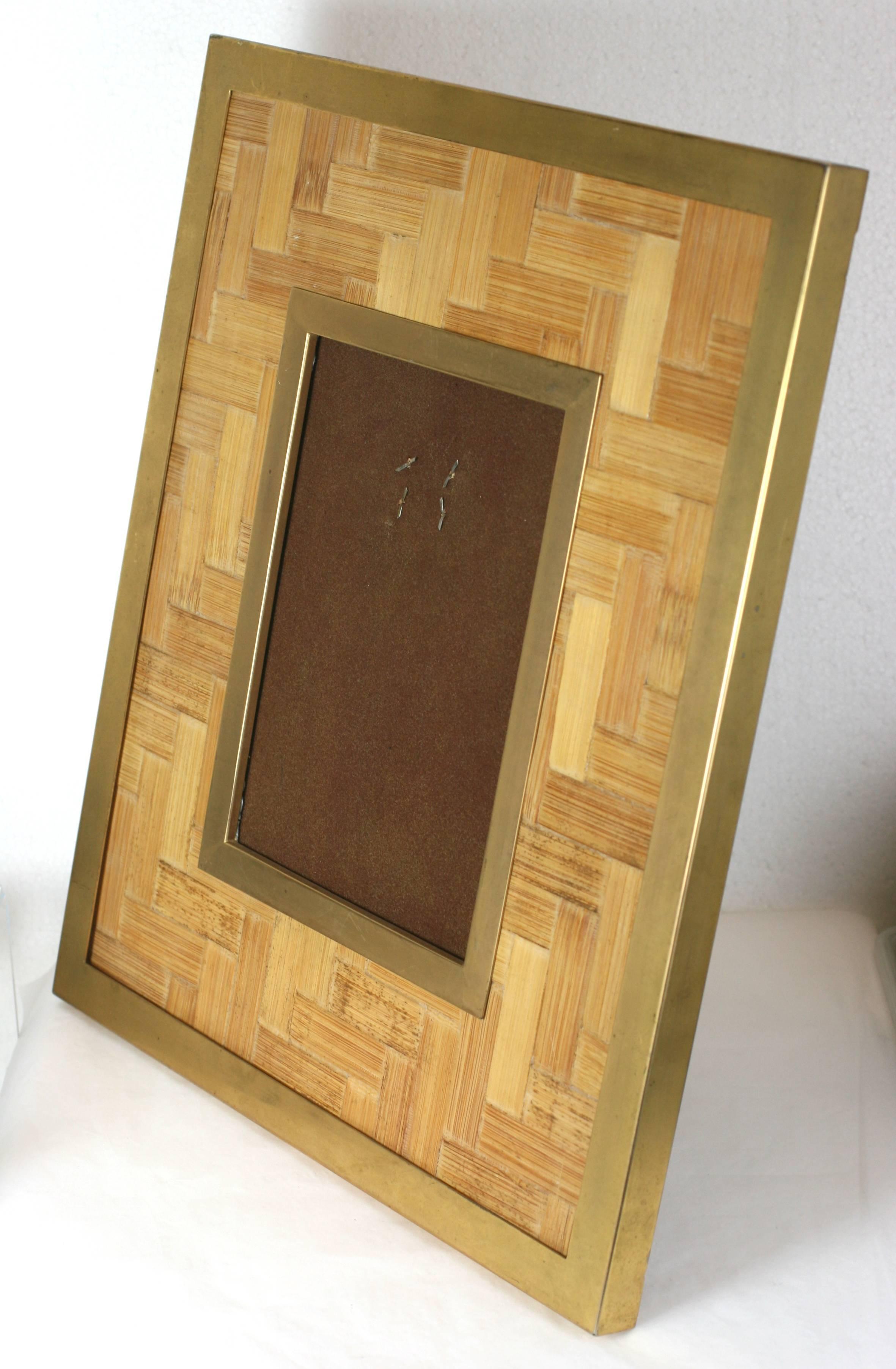 Brown Bottega Veneta Woven Bamboo Picture Frame 