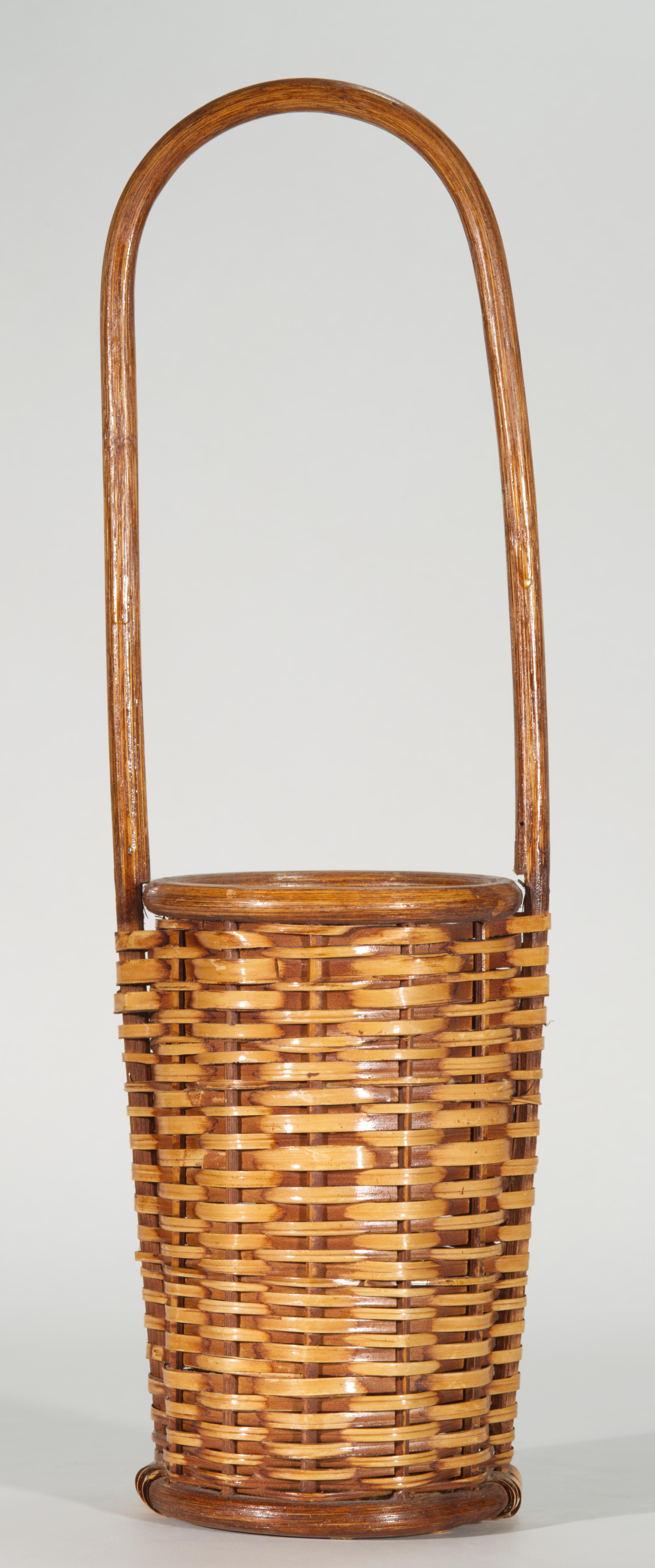 Panier Ikebana en osier de bambou tissé, Artisanat Philippines en vente 4