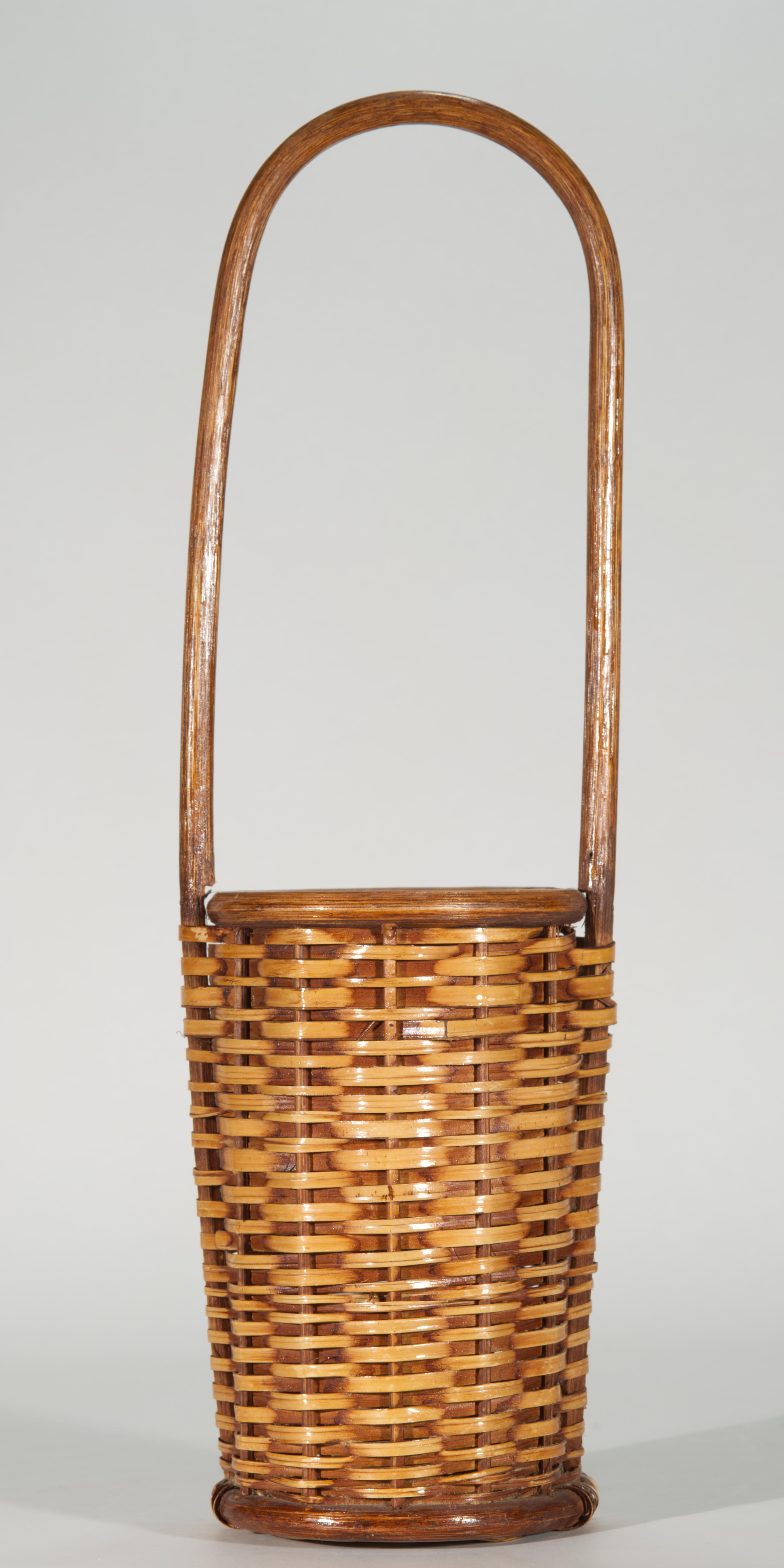 Panier Ikebana en osier de bambou tissé, Artisanat Philippines en vente 2