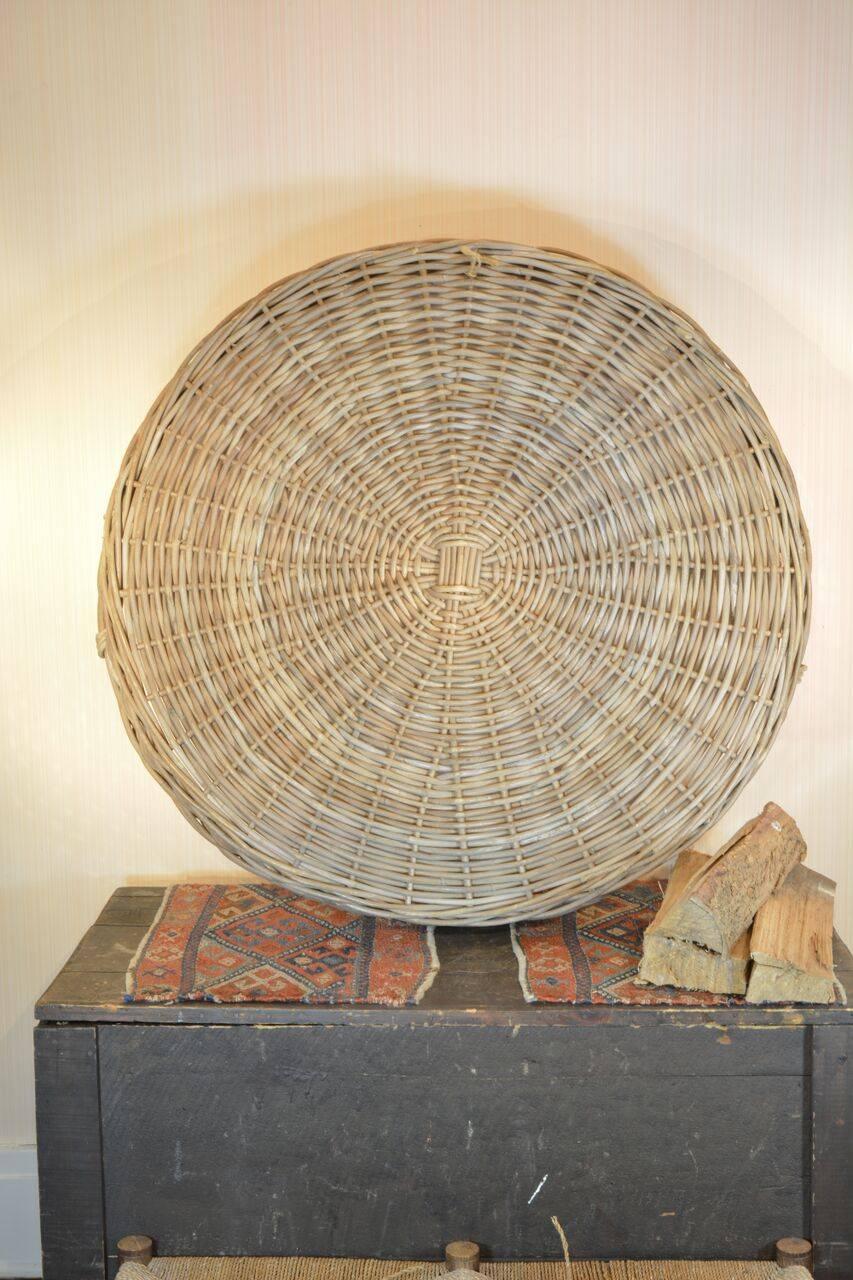 Woven Basket In Good Condition In Katonah, NY
