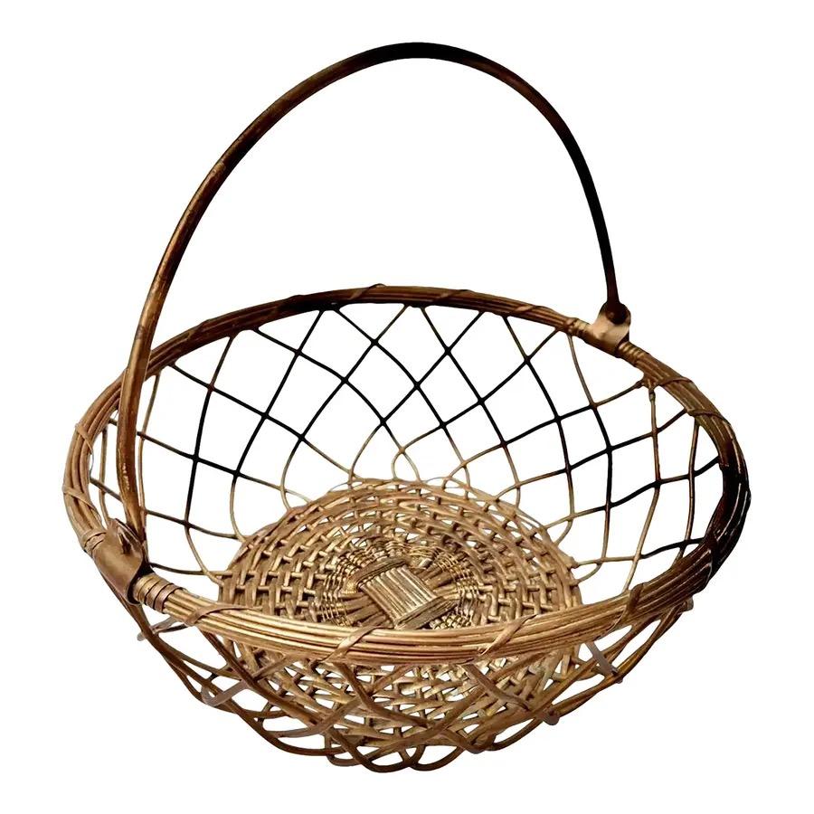 Woven Brass Egg Baskets, Set of 2 For Sale 5