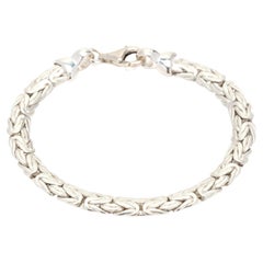 Woven Byzantine Link Chain Bracelet, Sterling Silver