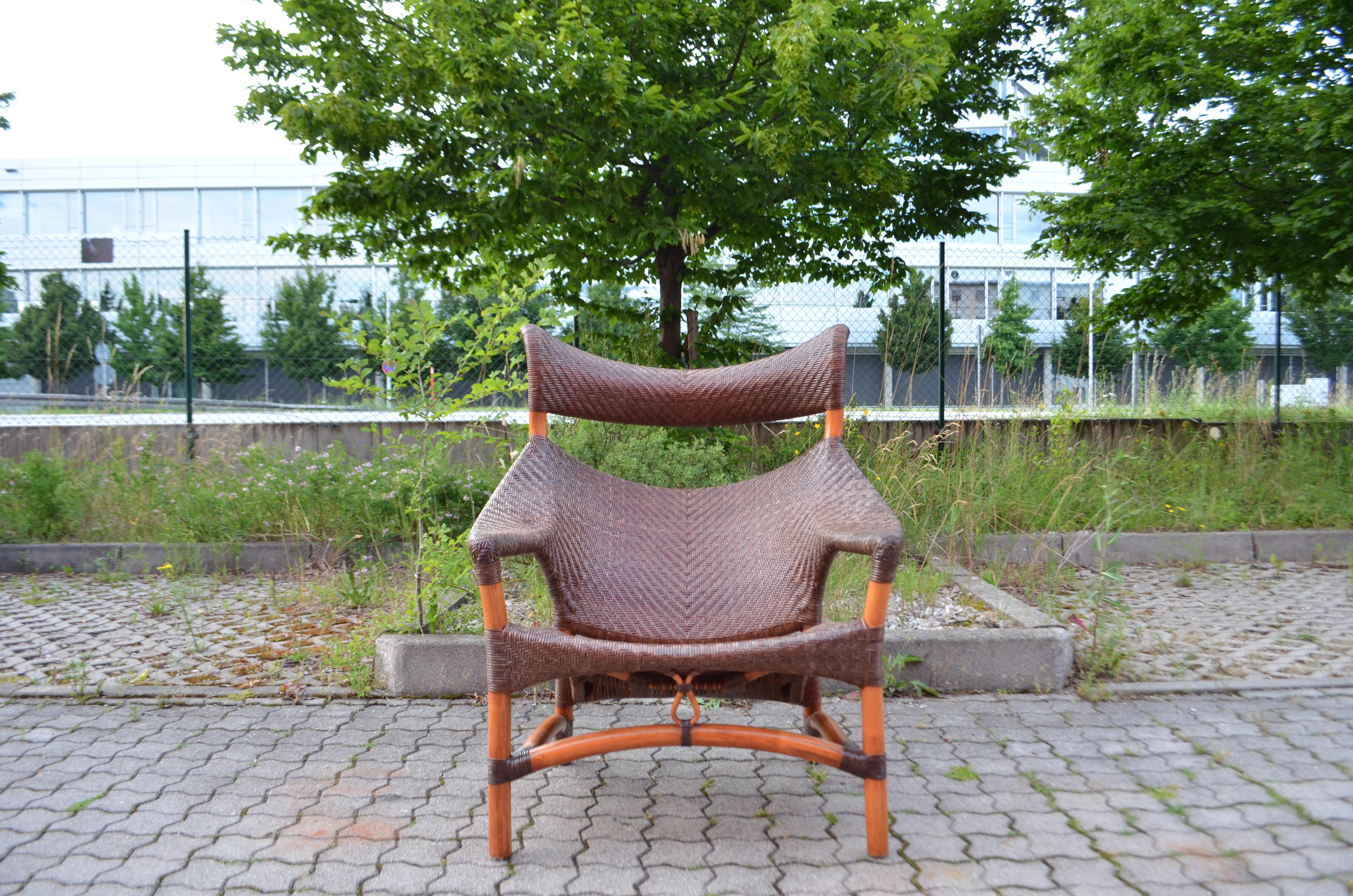 Woven Cane Bamboo Lounge Chair Yuzuru Yamakawa C, 261 Yamakawa Rattan For Sale 5