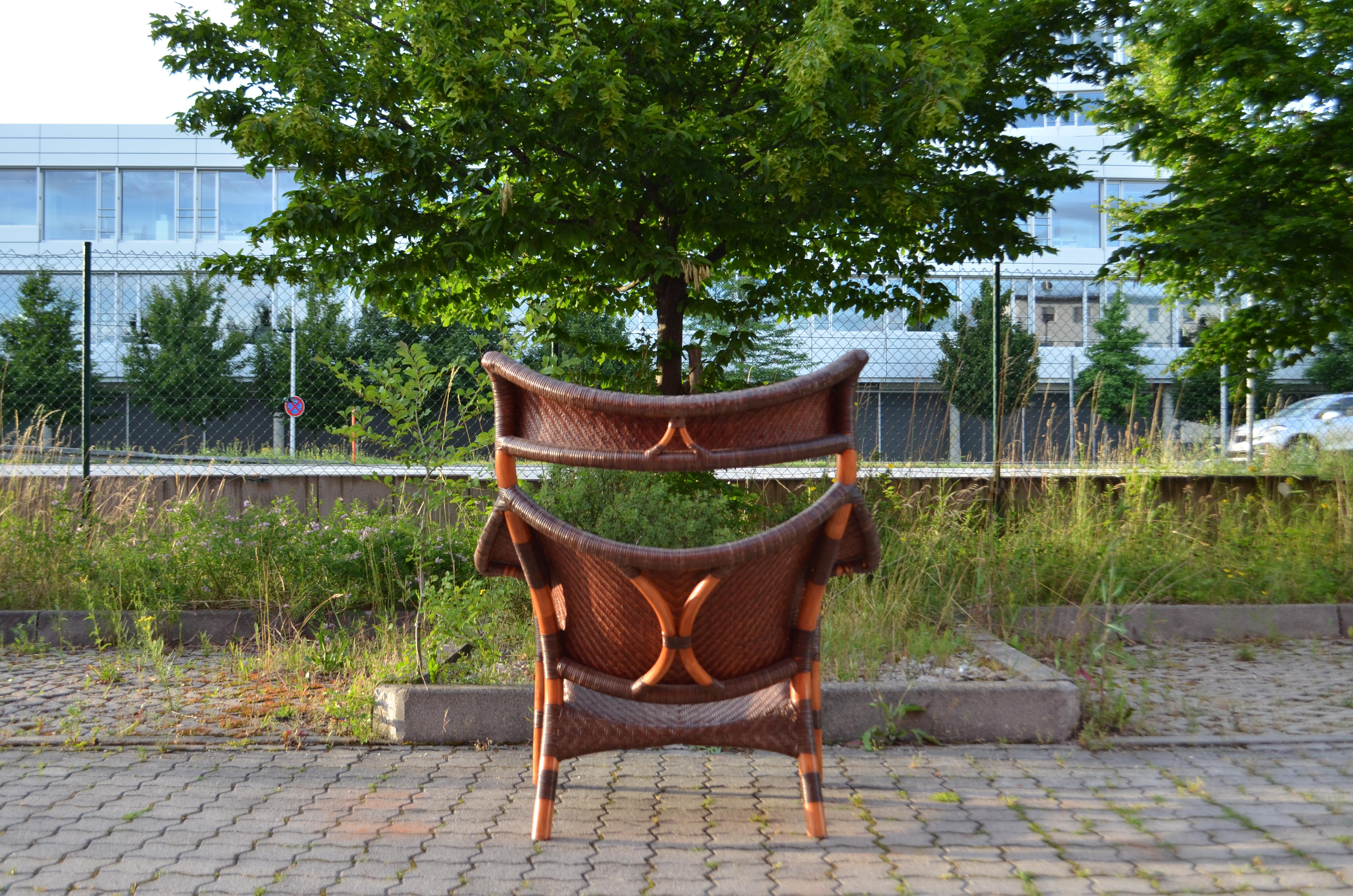 Woven Cane Bamboo Lounge Chair Yuzuru Yamakawa C, 261 Yamakawa Rattan For Sale 9