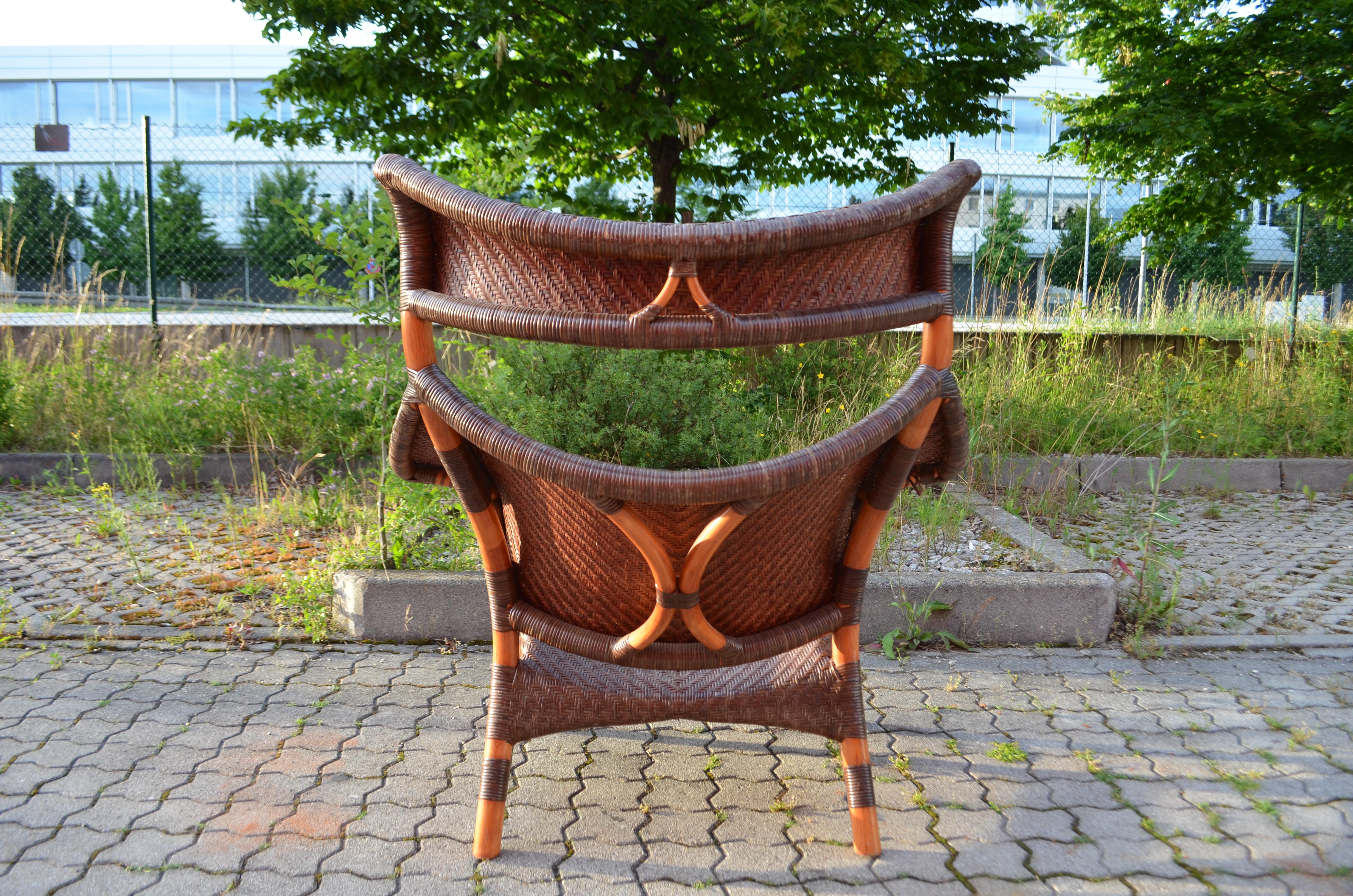 Woven Cane Bamboo Lounge Chair Yuzuru Yamakawa C, 261 Yamakawa Rattan For Sale 10