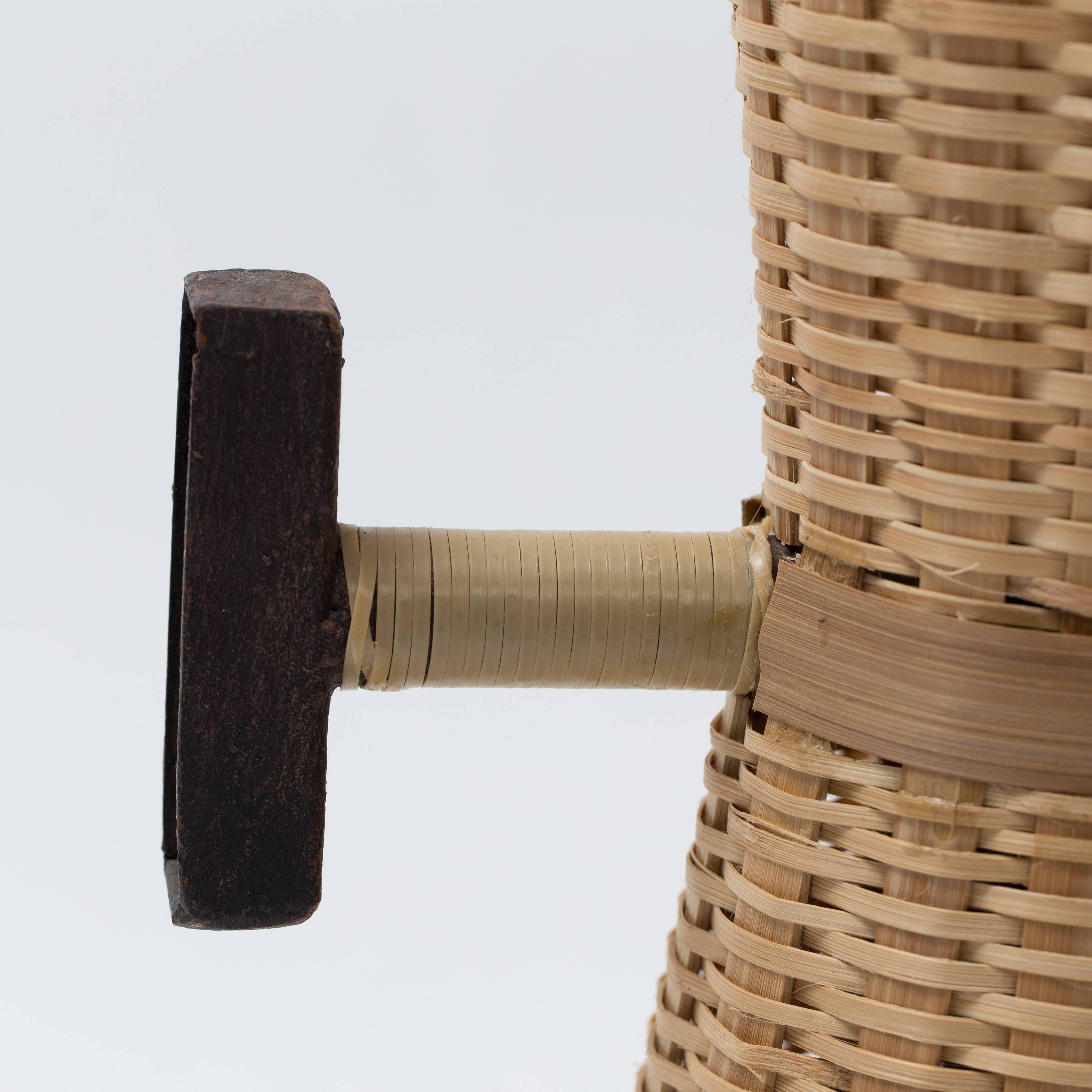 Woven Cane Sconce by Gabriela Valenzuela-Hirsch In Good Condition For Sale In New York, NY