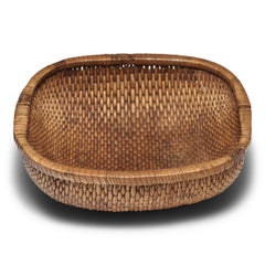 Cesta de grano china tejida