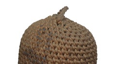 Woven Coir Nautical Ship Fender, Now Ottoman or Foot Stool, 1970s