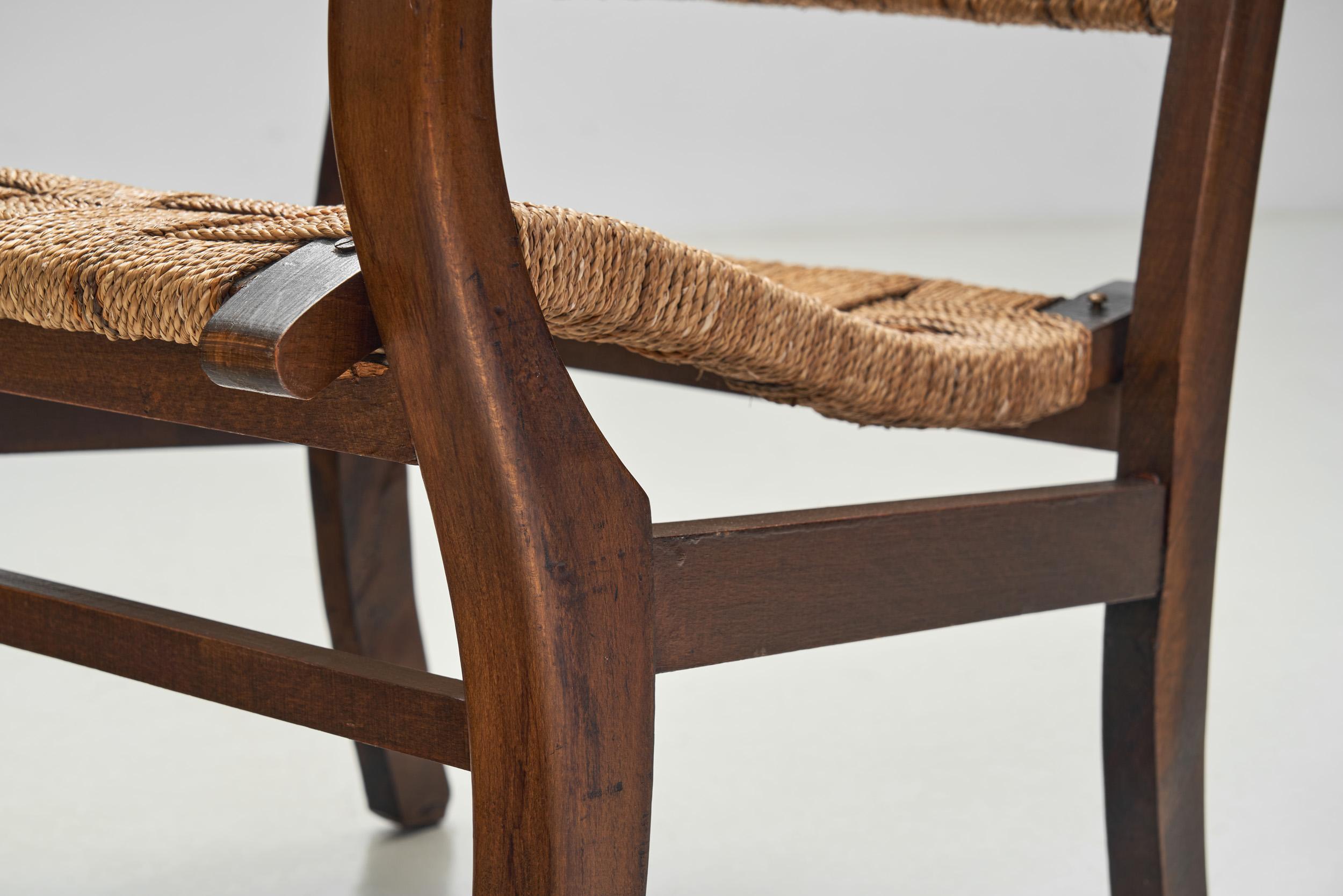 Woven Cord Chairs in the Manner of Erich Dieckmann, Germany circa 1950s 5