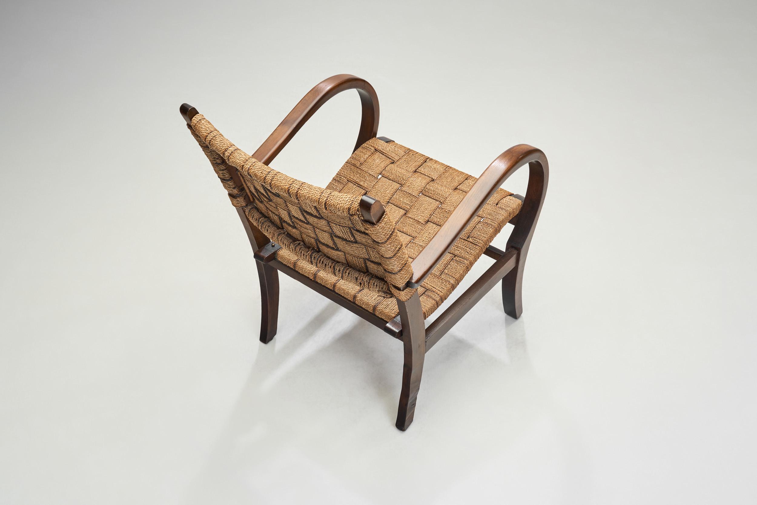 Woven Cord Chairs in the Manner of Erich Dieckmann, Germany circa 1950s 1