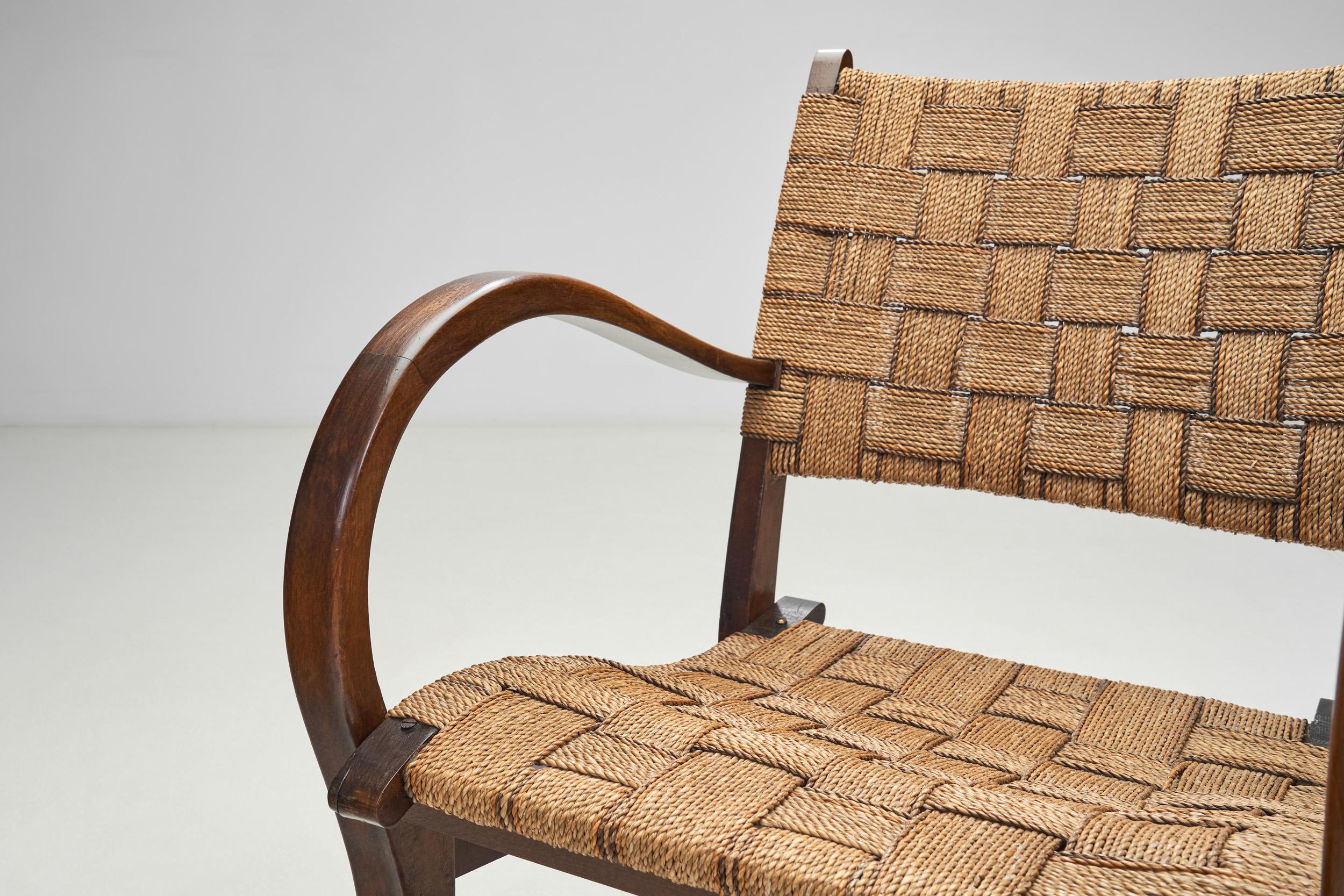 Woven Cord Chairs in the Manner of Erich Dieckmann, Germany circa 1950s 2