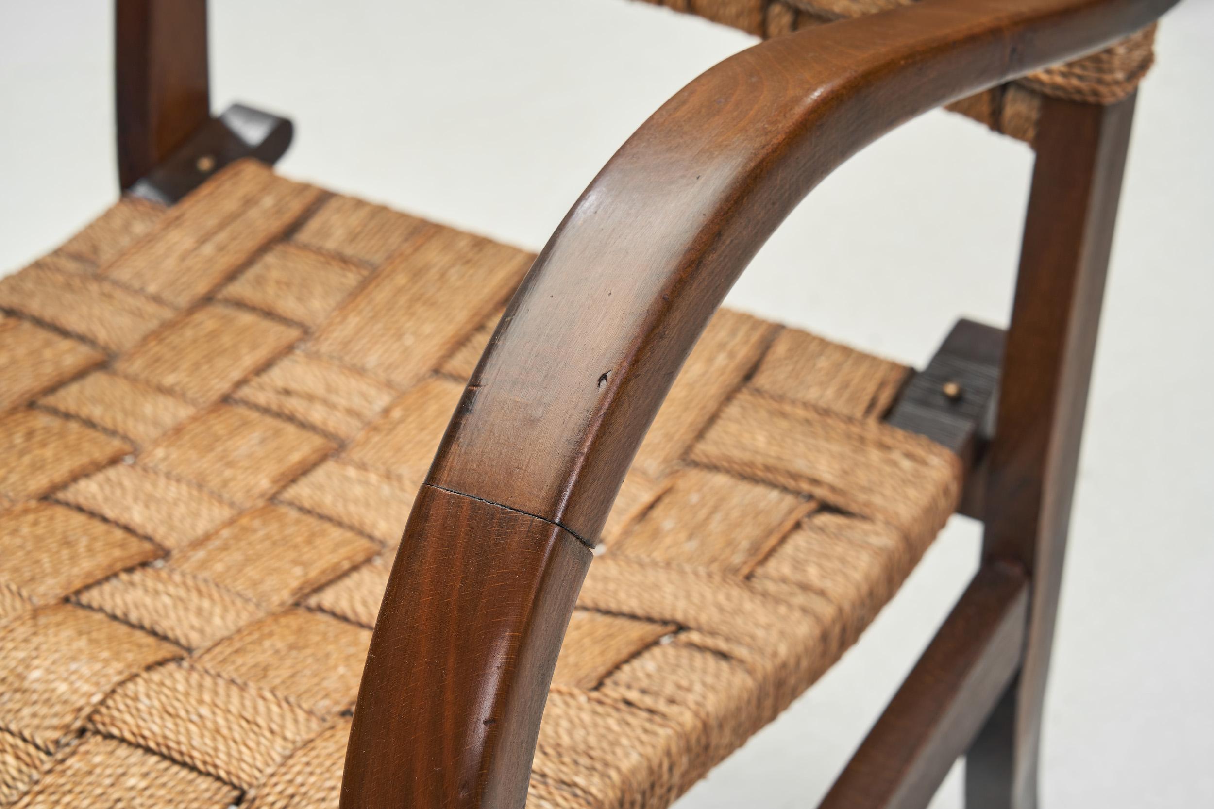 Woven Cord Chairs in the Manner of Erich Dieckmann, Germany circa 1950s 4