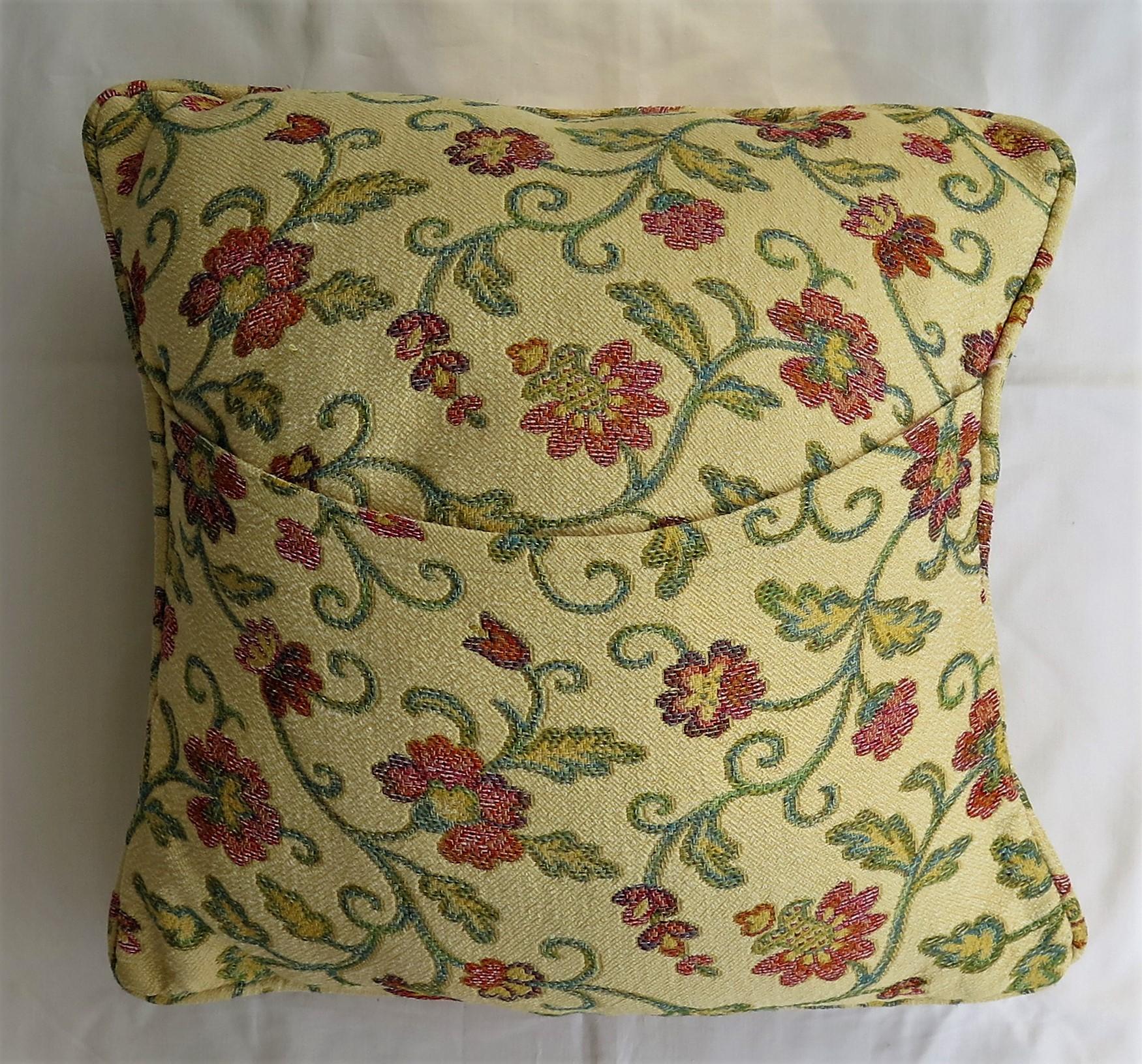 Woven Cushion or Pillow in Art Nouveau Floral Vine Style, 20th Century For Sale 3
