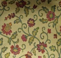 Woven Cushion or Pillow in Art Nouveau Floral Vine Style, 20th Century