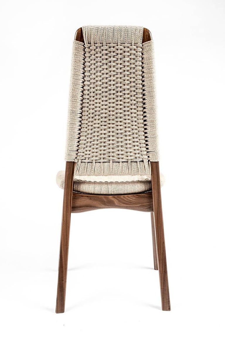 Chair, Woven Danish Cord, Walnut, Hardwood, Mid Century, Dining, Office
