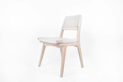 Woven Danish Cord Chair, Pickled White Ash, Hardwood, Custom, Dining