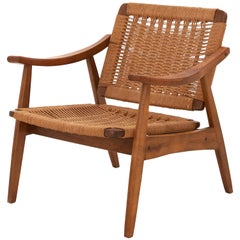 Woven Danish-Style Lounge Chair