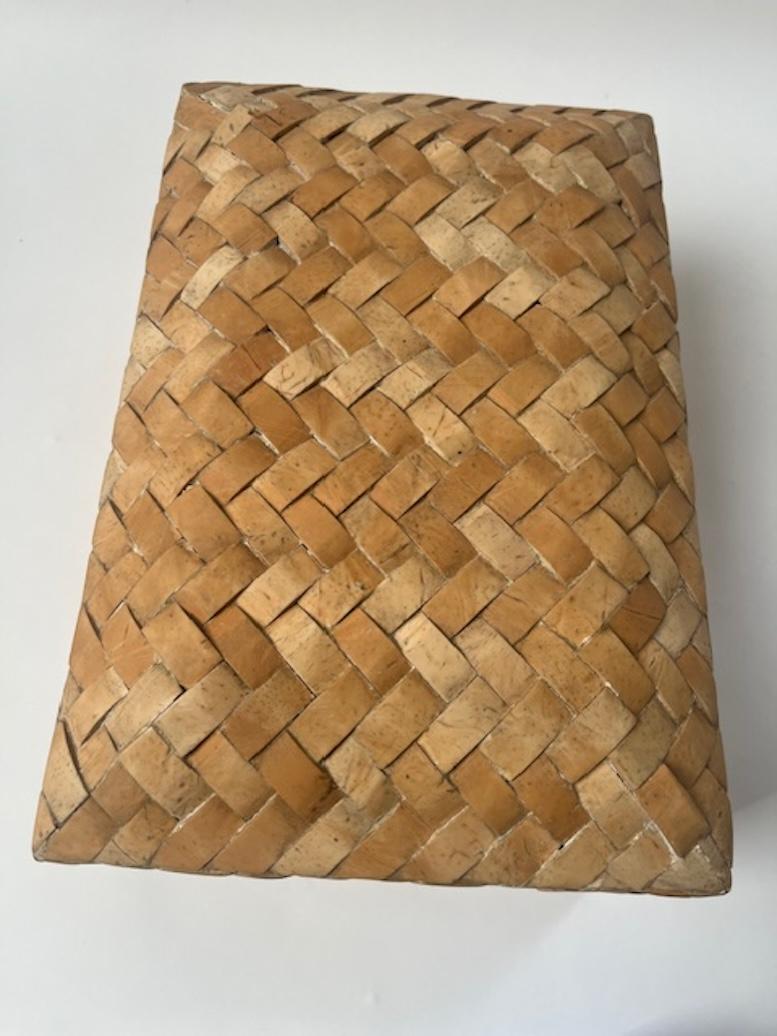Late 20th Century Woven Faux Cane Box For Sale