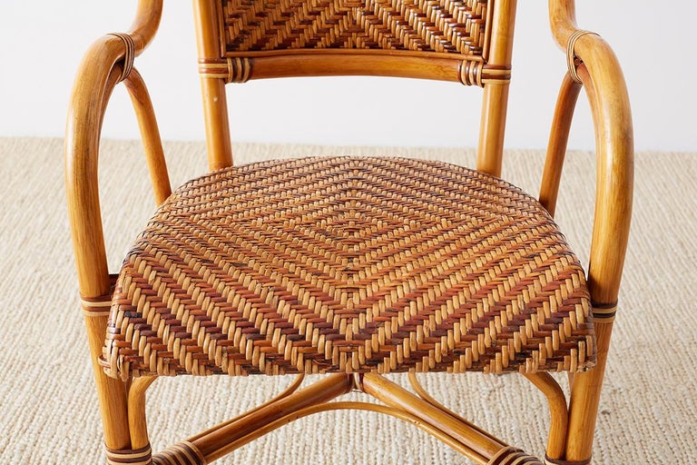 Woven French Bistro Style Rattan Dining Chairs at 1stDibs woven