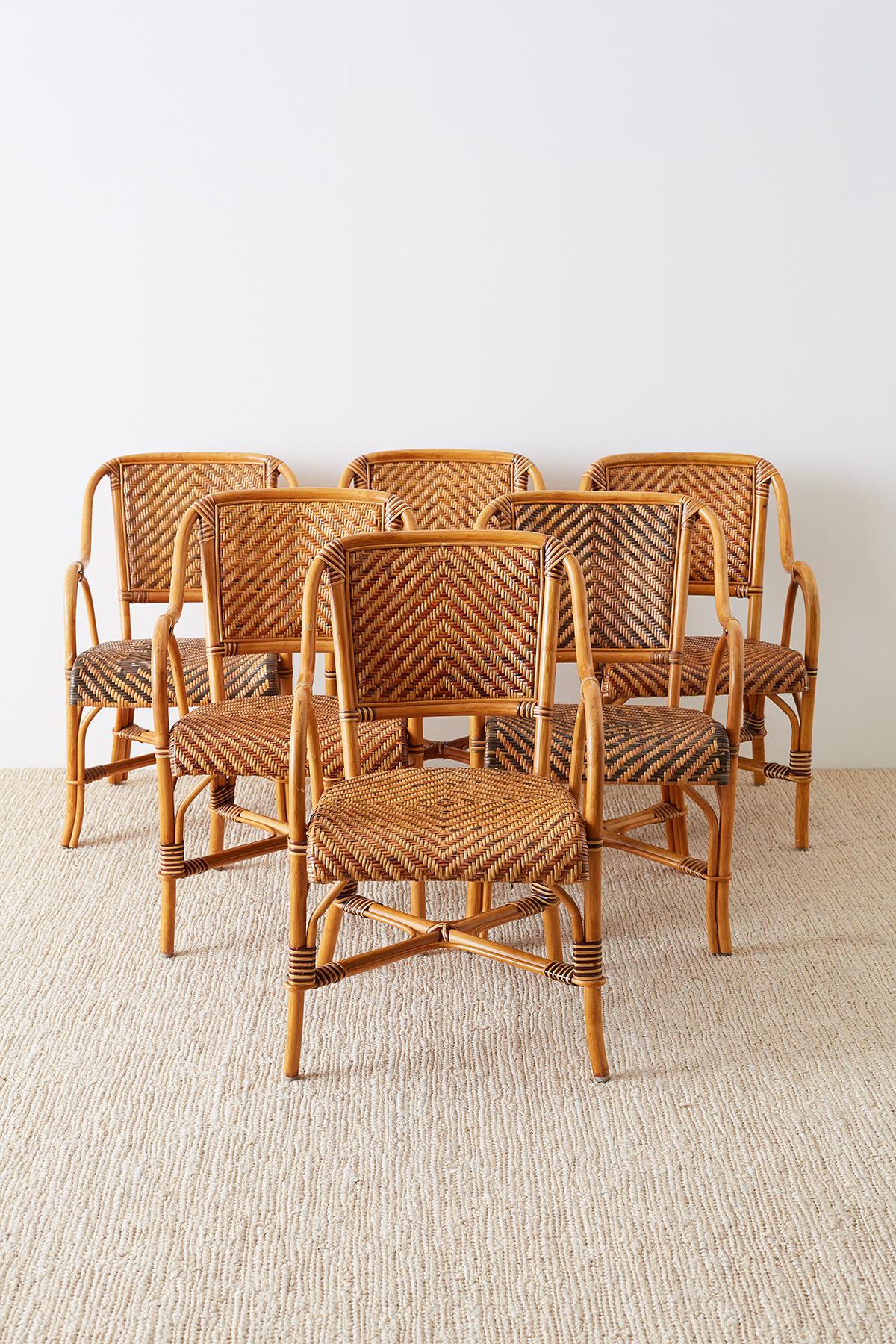french rattan dining chairs