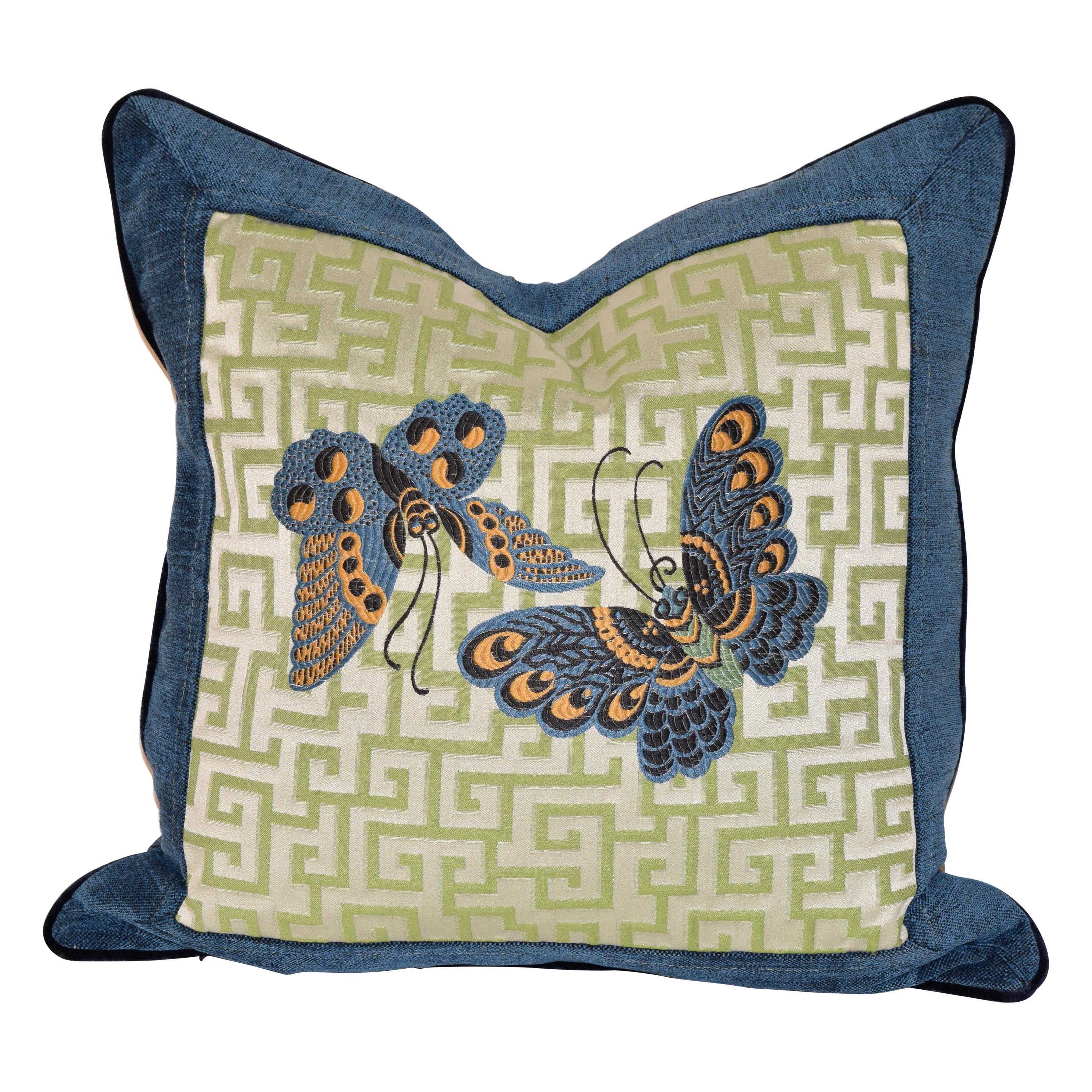 Woven Geometric Butterfly Pillow
