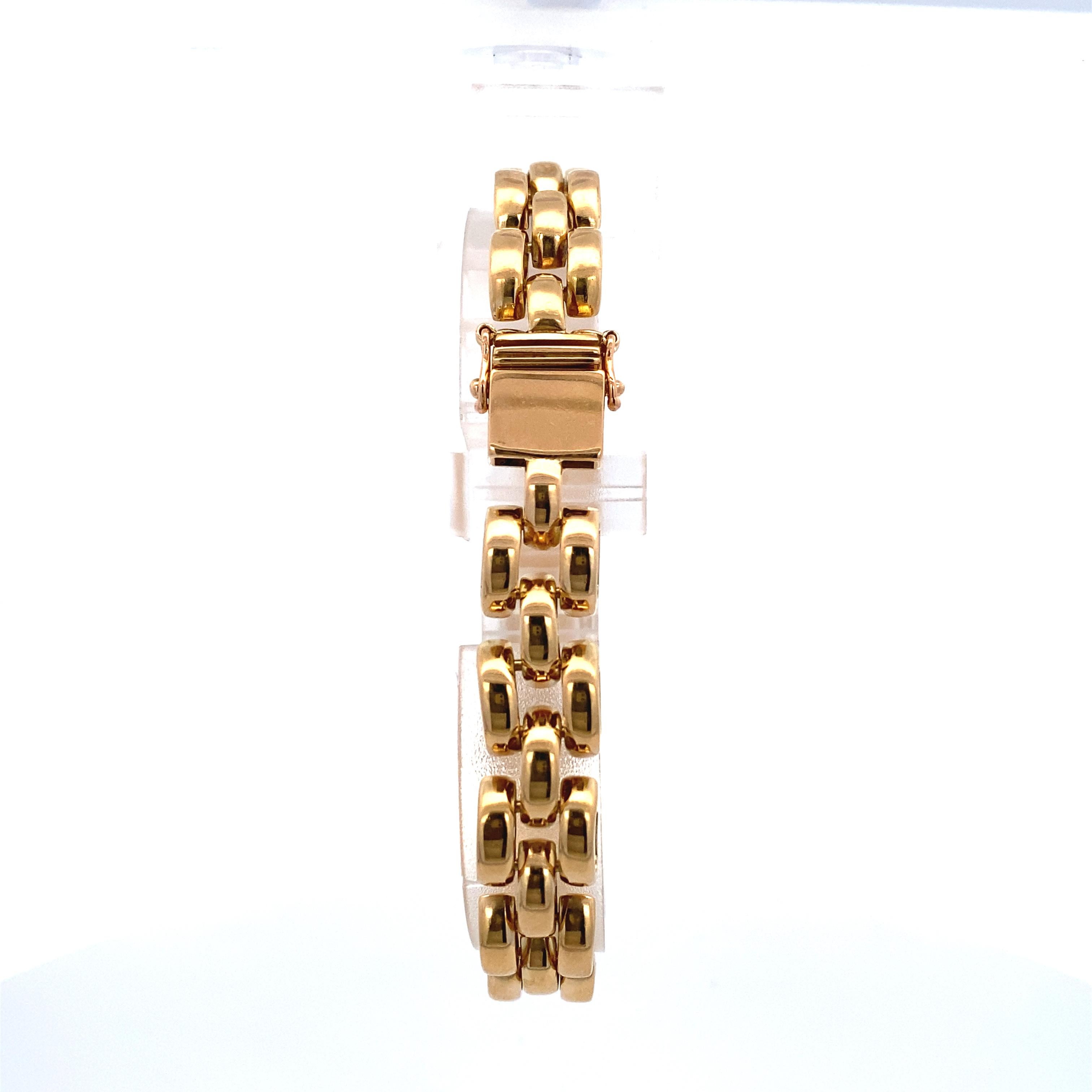 Woven Gold Link Bracelet In Good Condition For Sale In DALLAS, TX