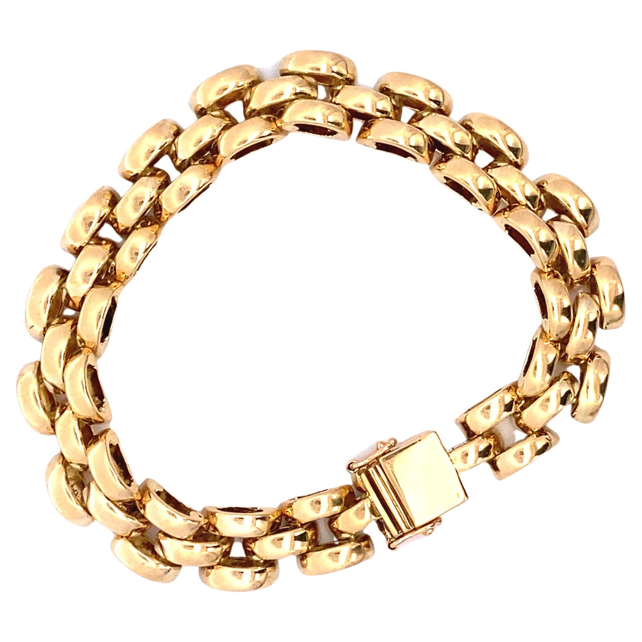 Woven Gold Link Bracelet